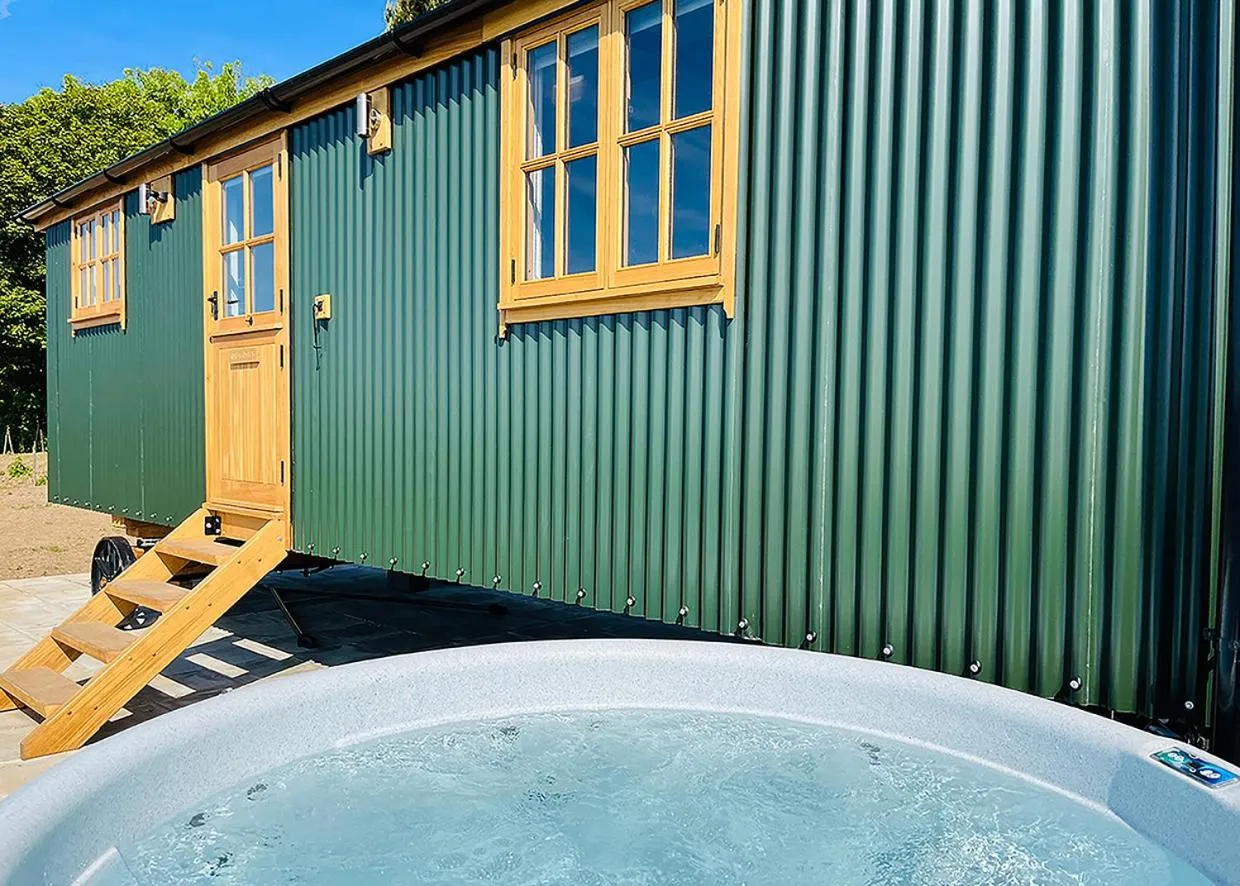 Hot Tub in Beacon Country House B & B & Luxury Shepherd Huts