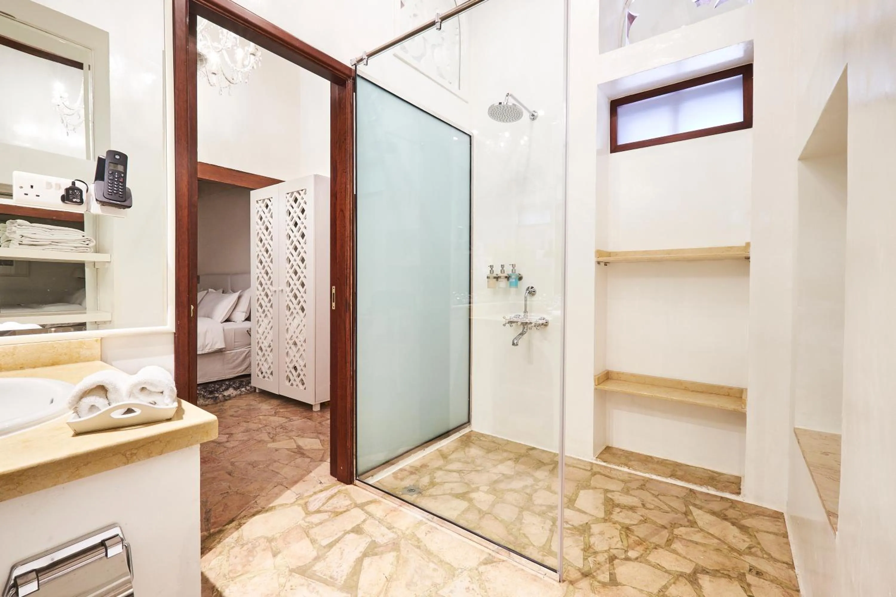 Bathroom in XVA Art Hotel