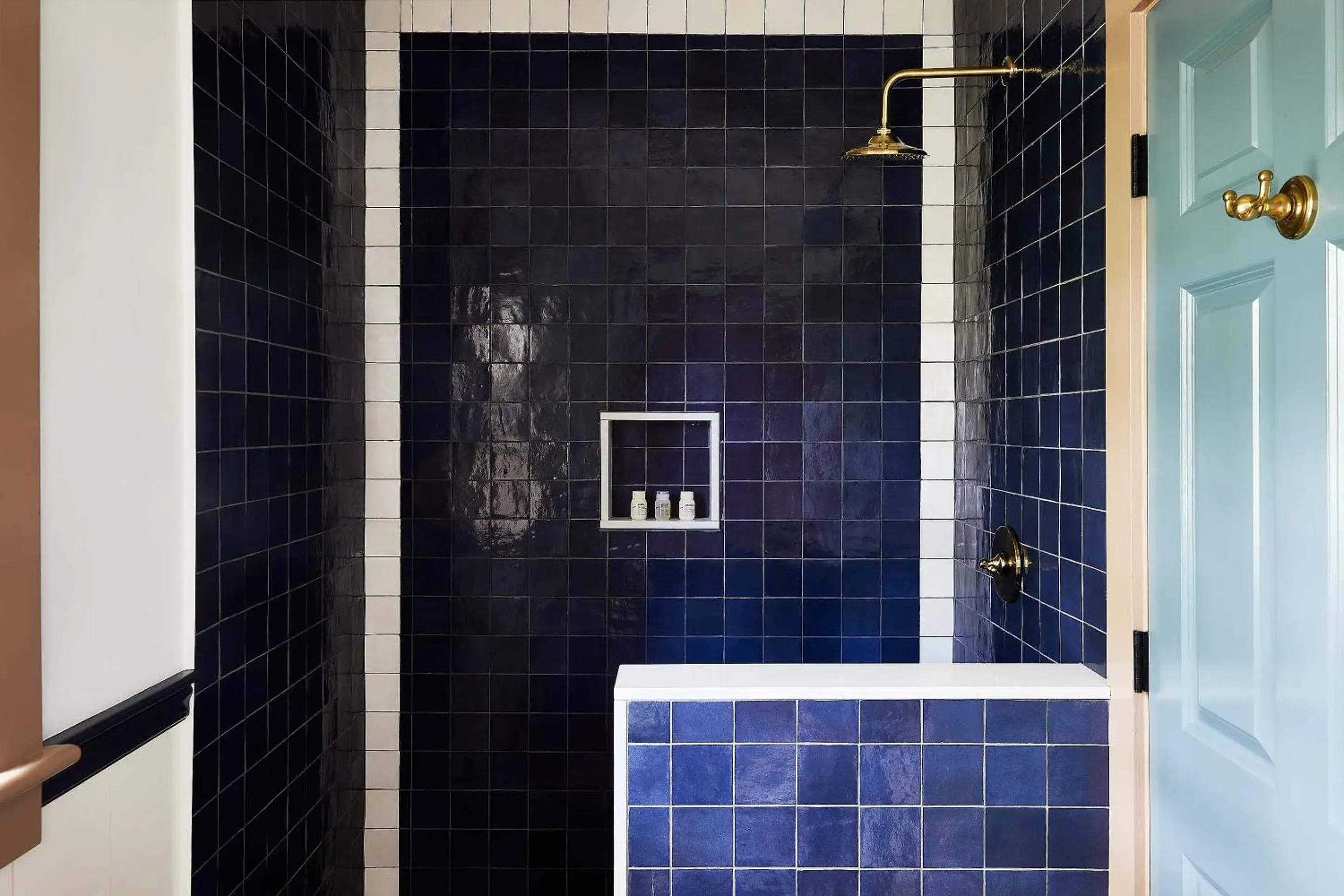 Shower, Bathroom in Blue Iris by Life House