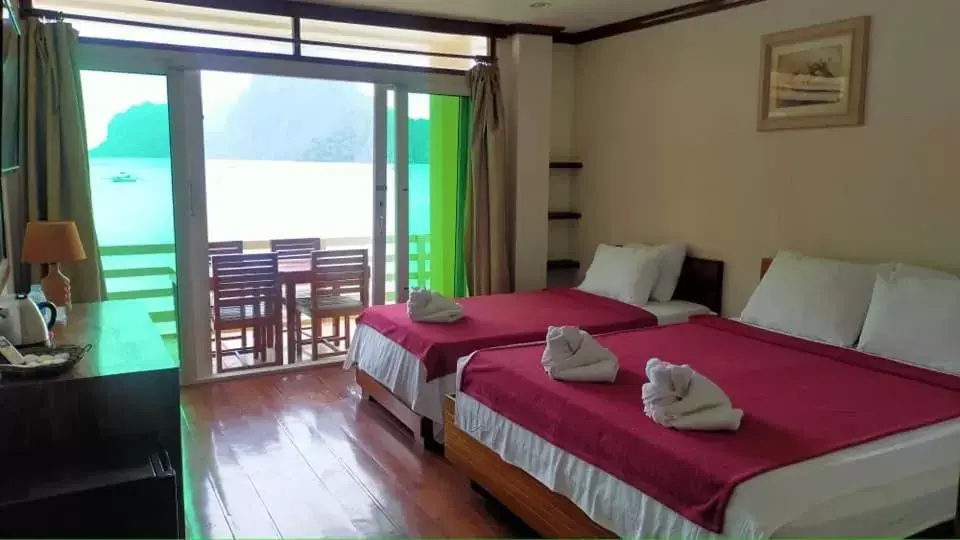 Bed in El Nido Beach Hotel