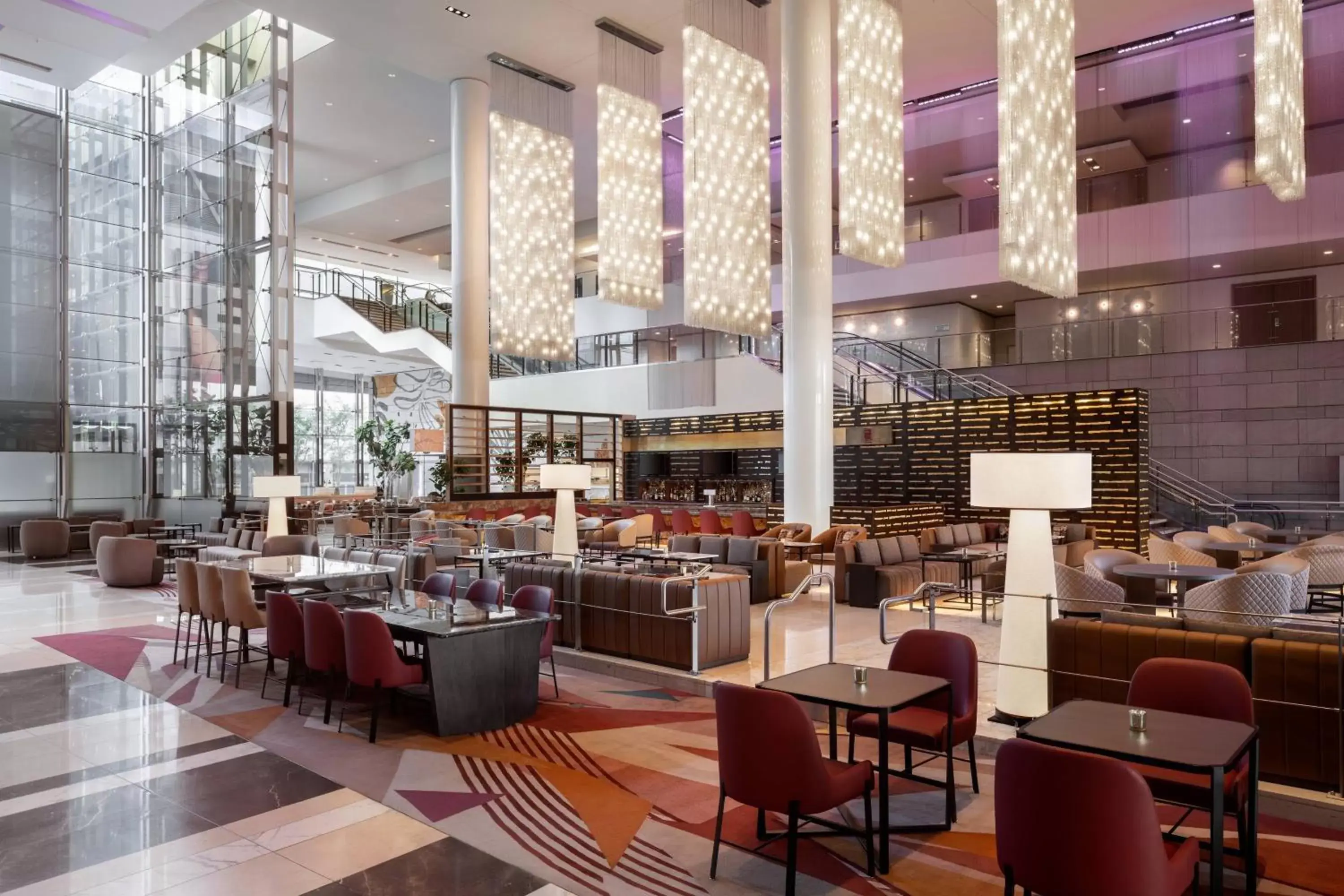 Lobby or reception, Restaurant/Places to Eat in JW Marriott Los Angeles L.A. LIVE