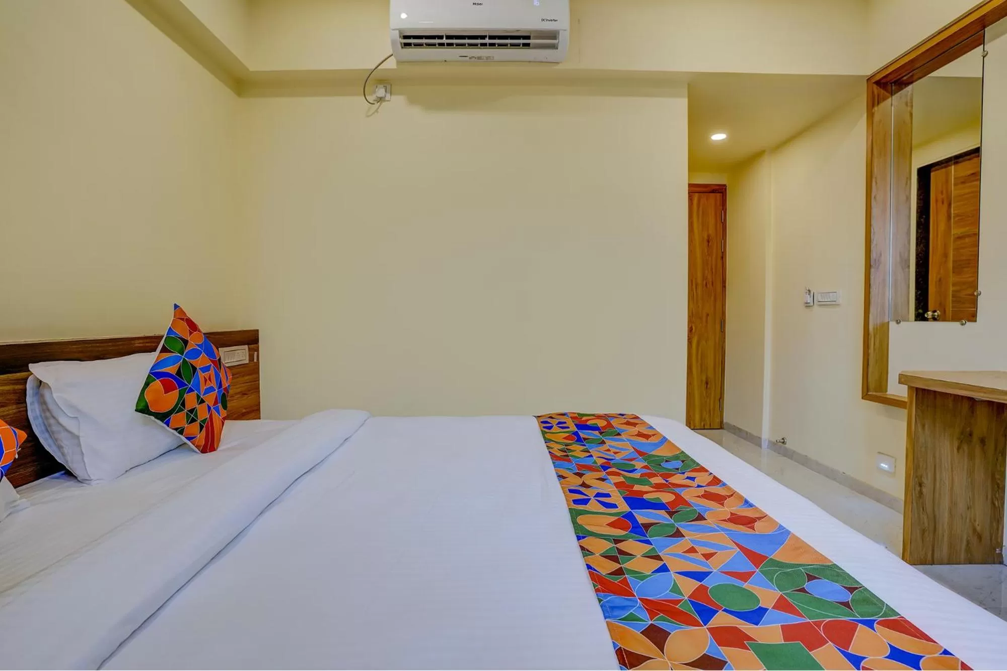 Bed in FabHotel Crystal Homes - nr Rajaram Bhiku stadium