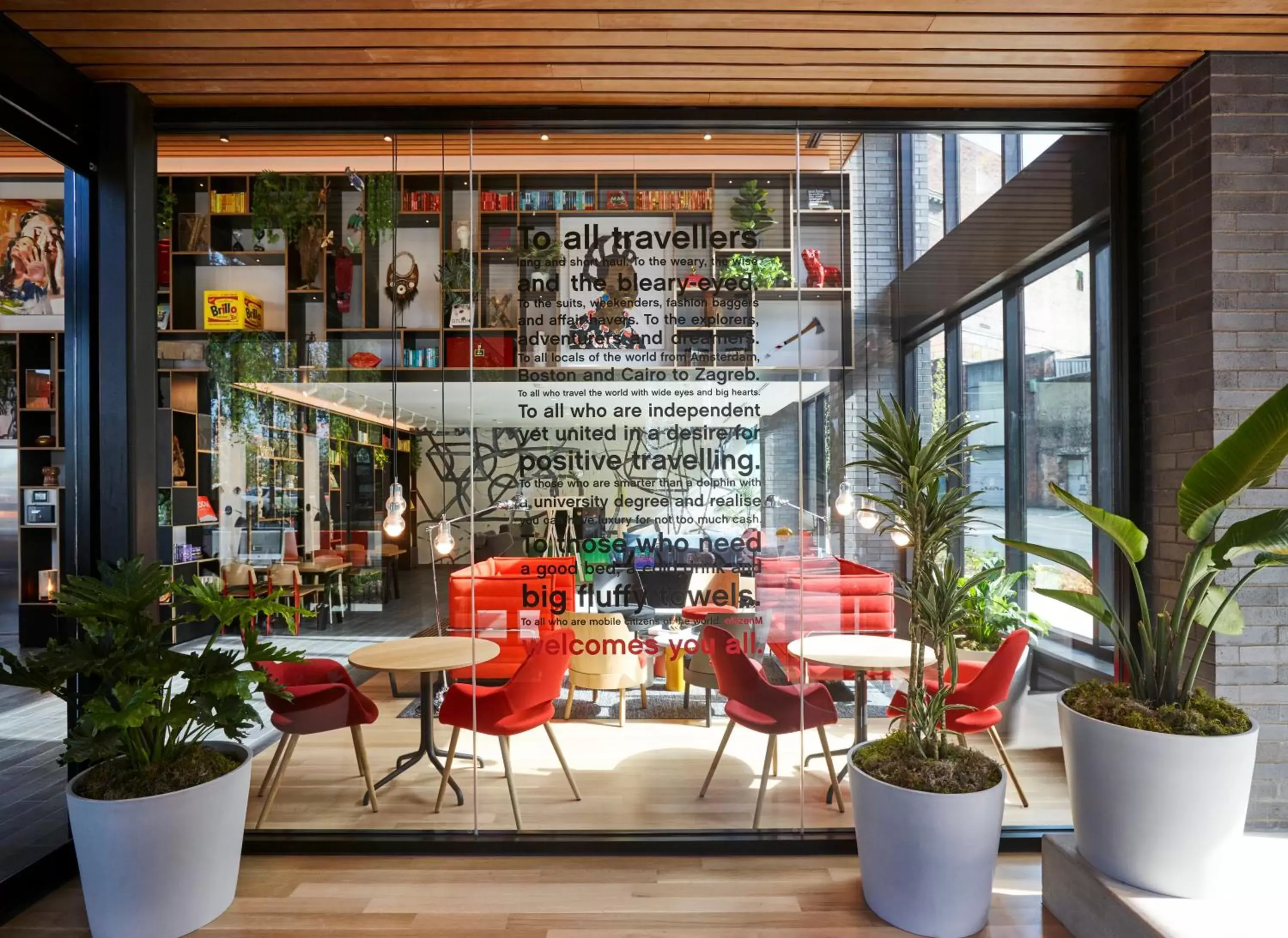 Lobby or reception, Lounge/Bar in citizenM Seattle Pioneer Square