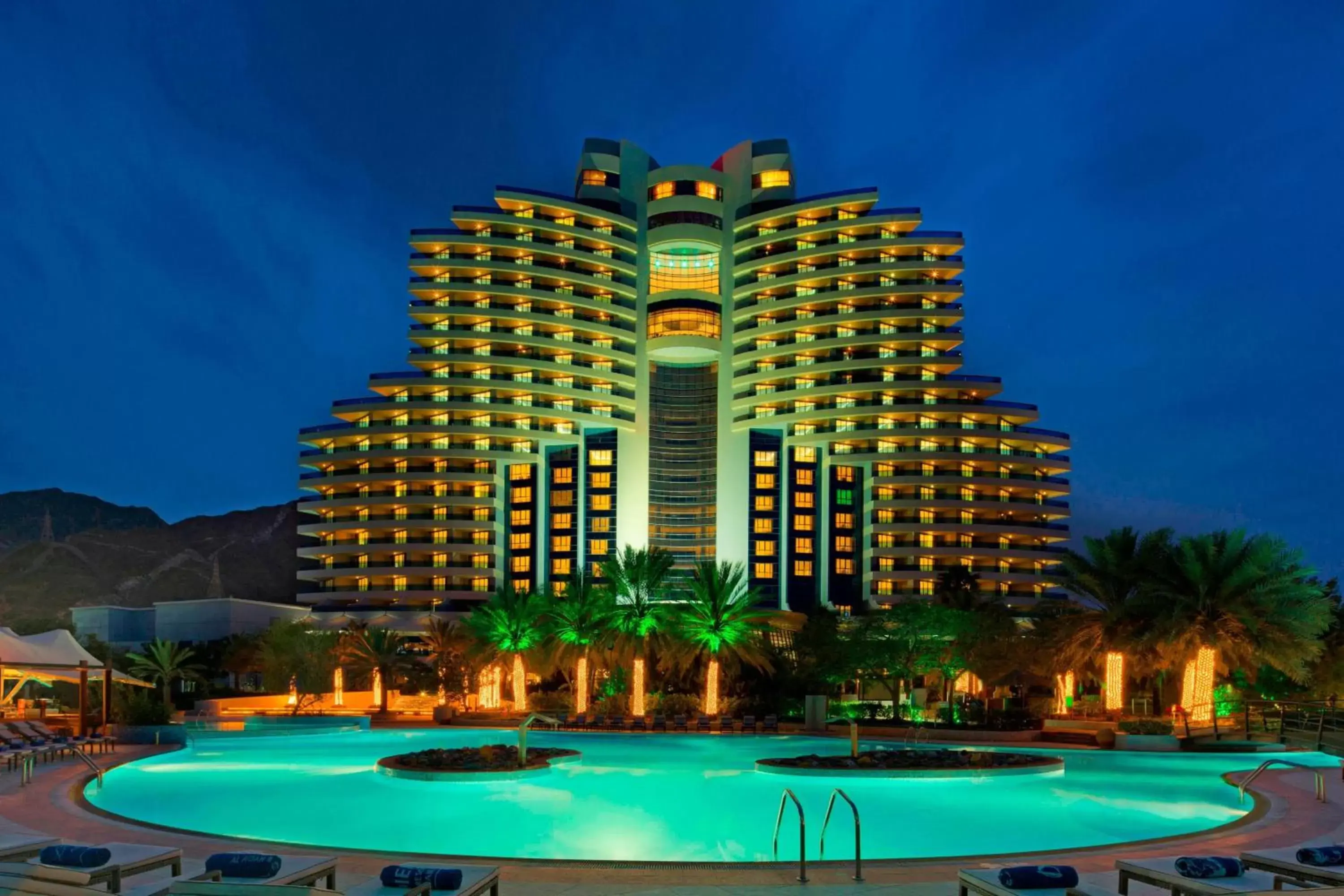 Property building, Swimming Pool in Le Meridien Al Aqah Beach Resort