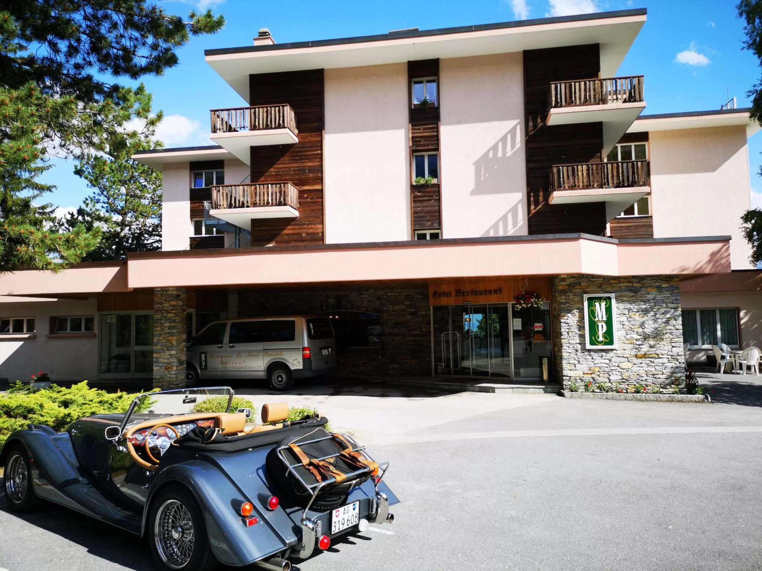 Property building in Hotel-Restaurant Le Mont Paisible, Crans-Montana