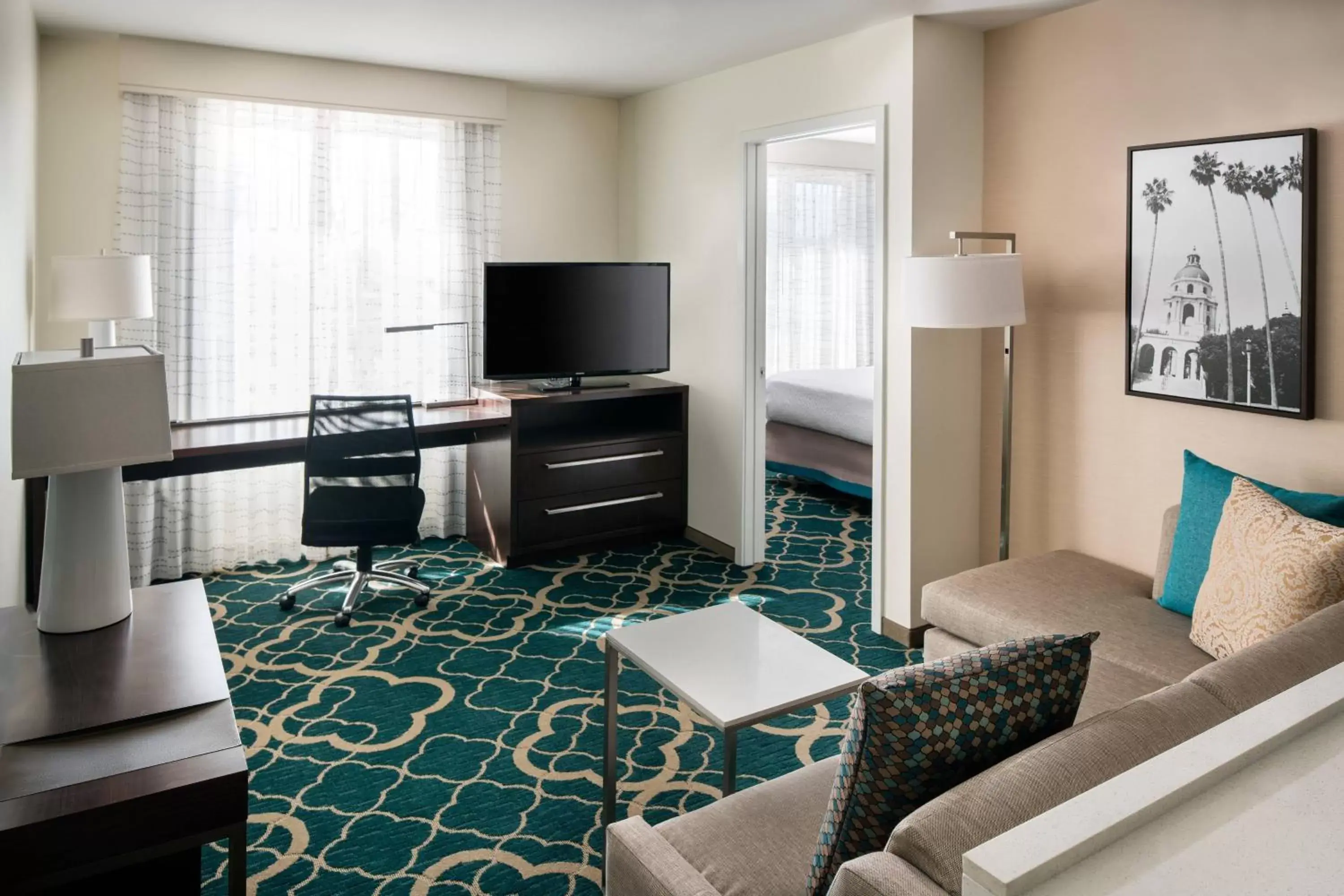 Bedroom, Seating Area in Residence Inn by Marriott Los Angeles Pasadena/Old Town