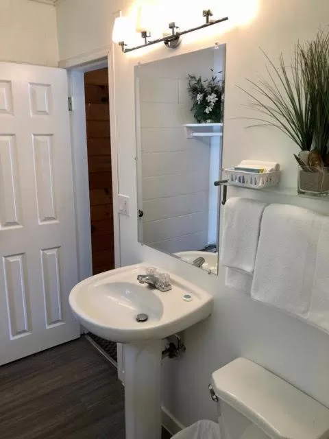 Bathroom in Pines Motel