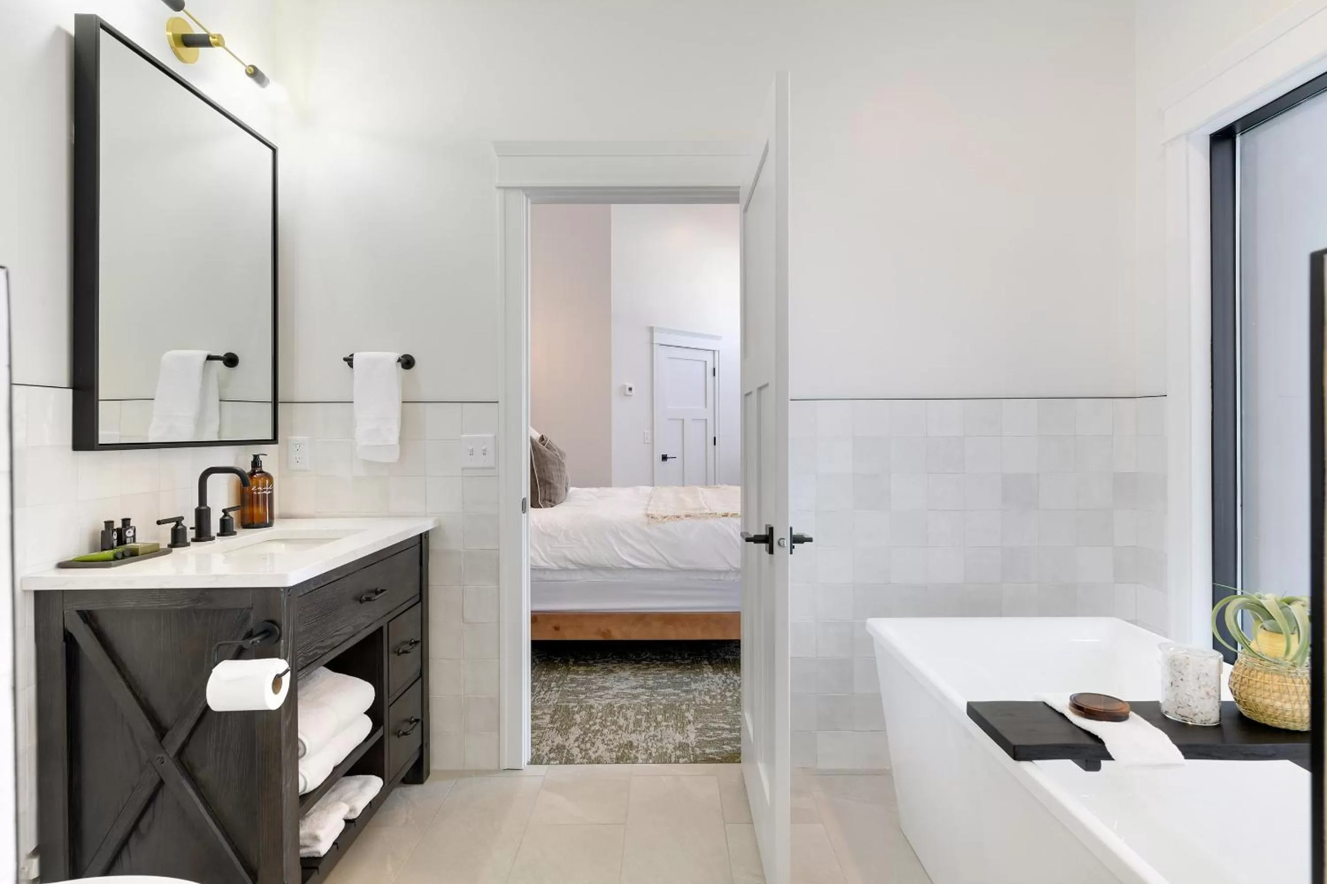 Bed in Balsam Lake Lodge