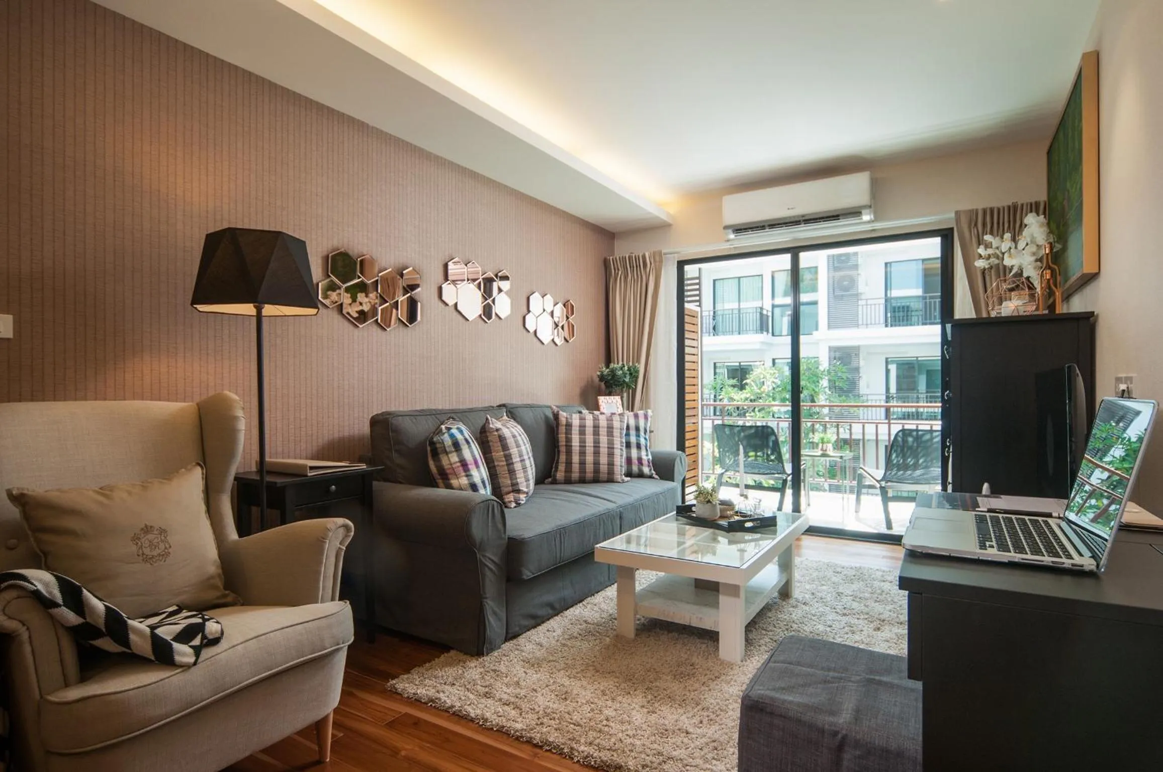 Living room in The Title KR Beach Condotel Rawai Beach