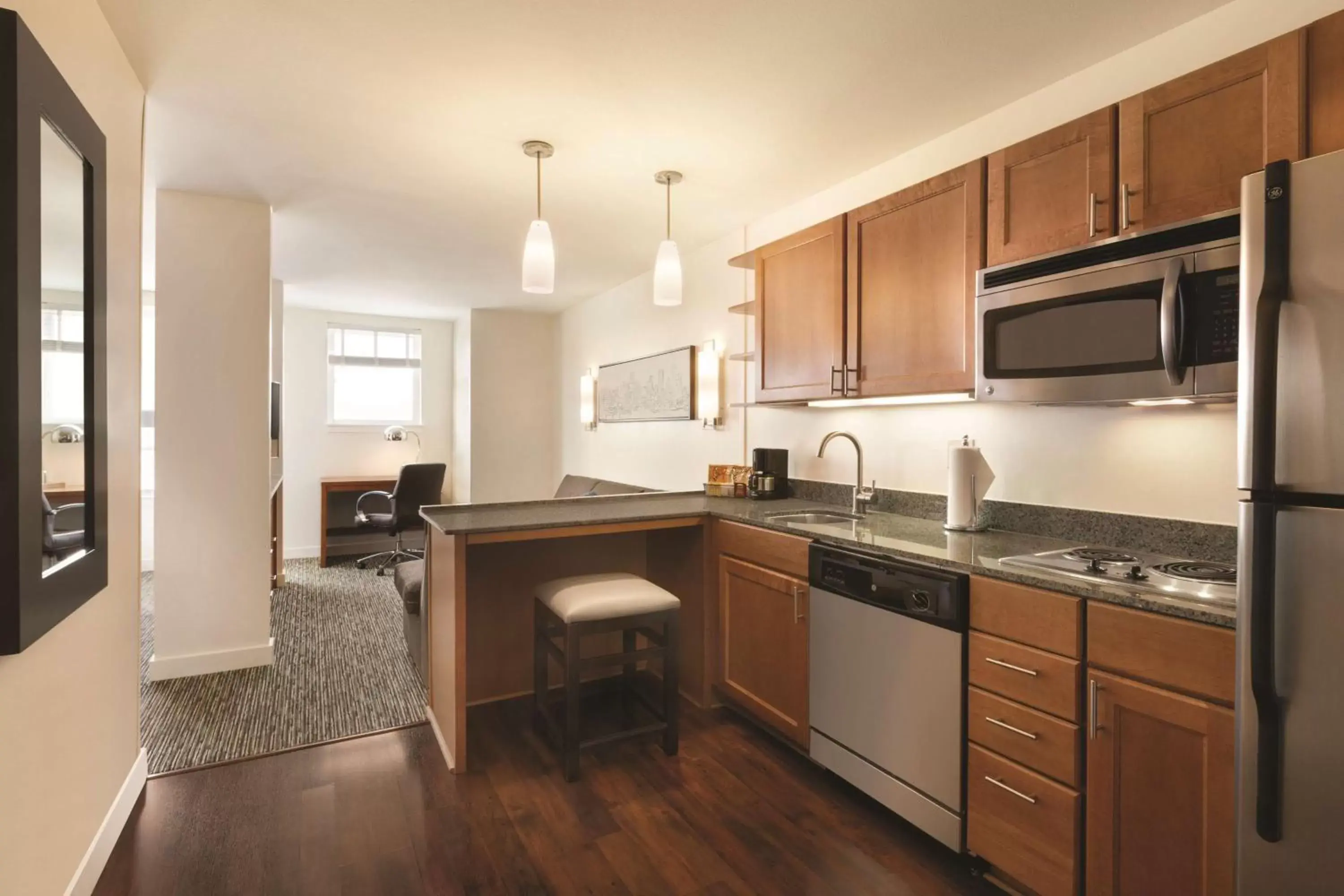 Photo of the whole room, Kitchen/Kitchenette in Hyatt House Denver Airport