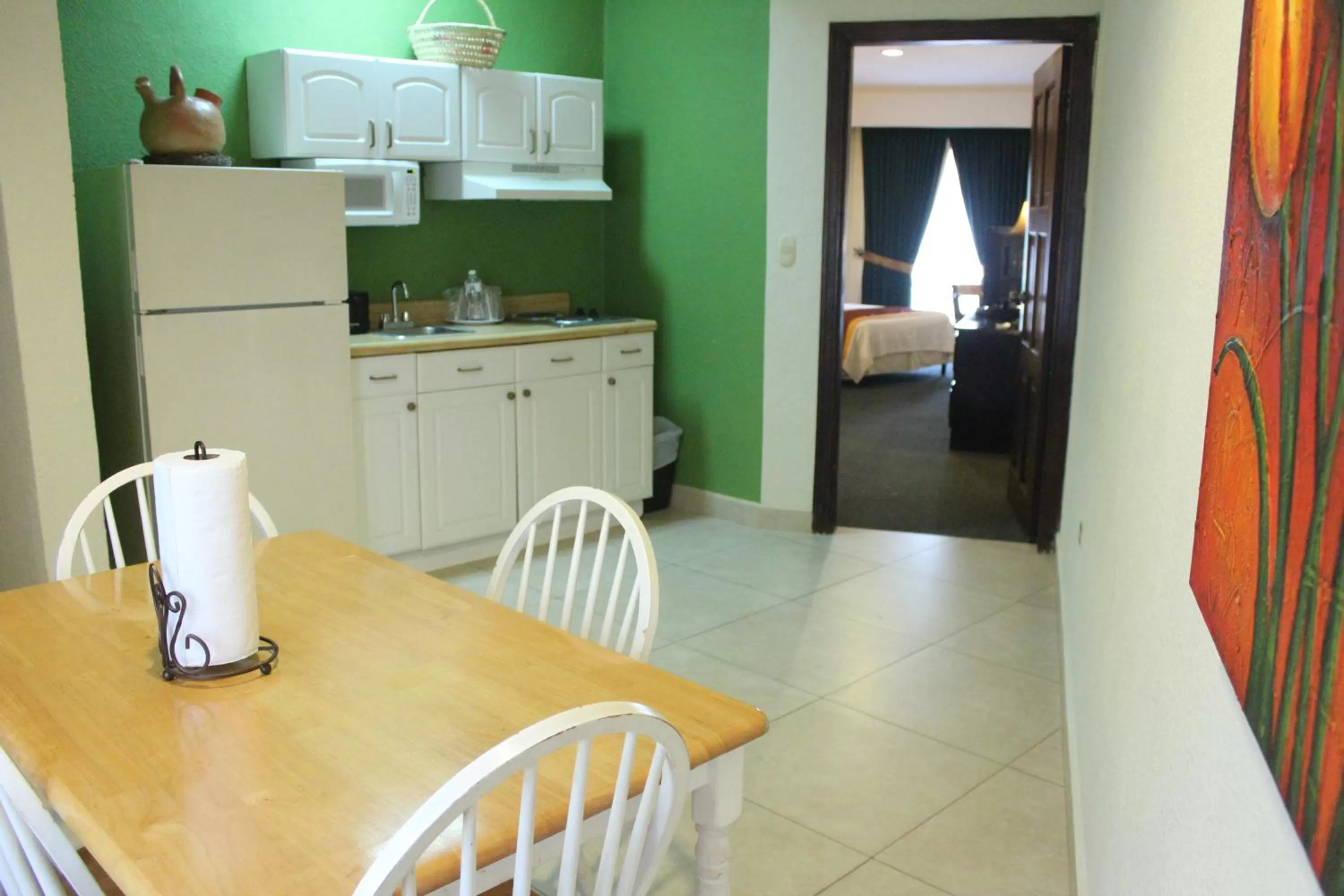 Kitchen or kitchenette in Apart Hotel La Cordillera