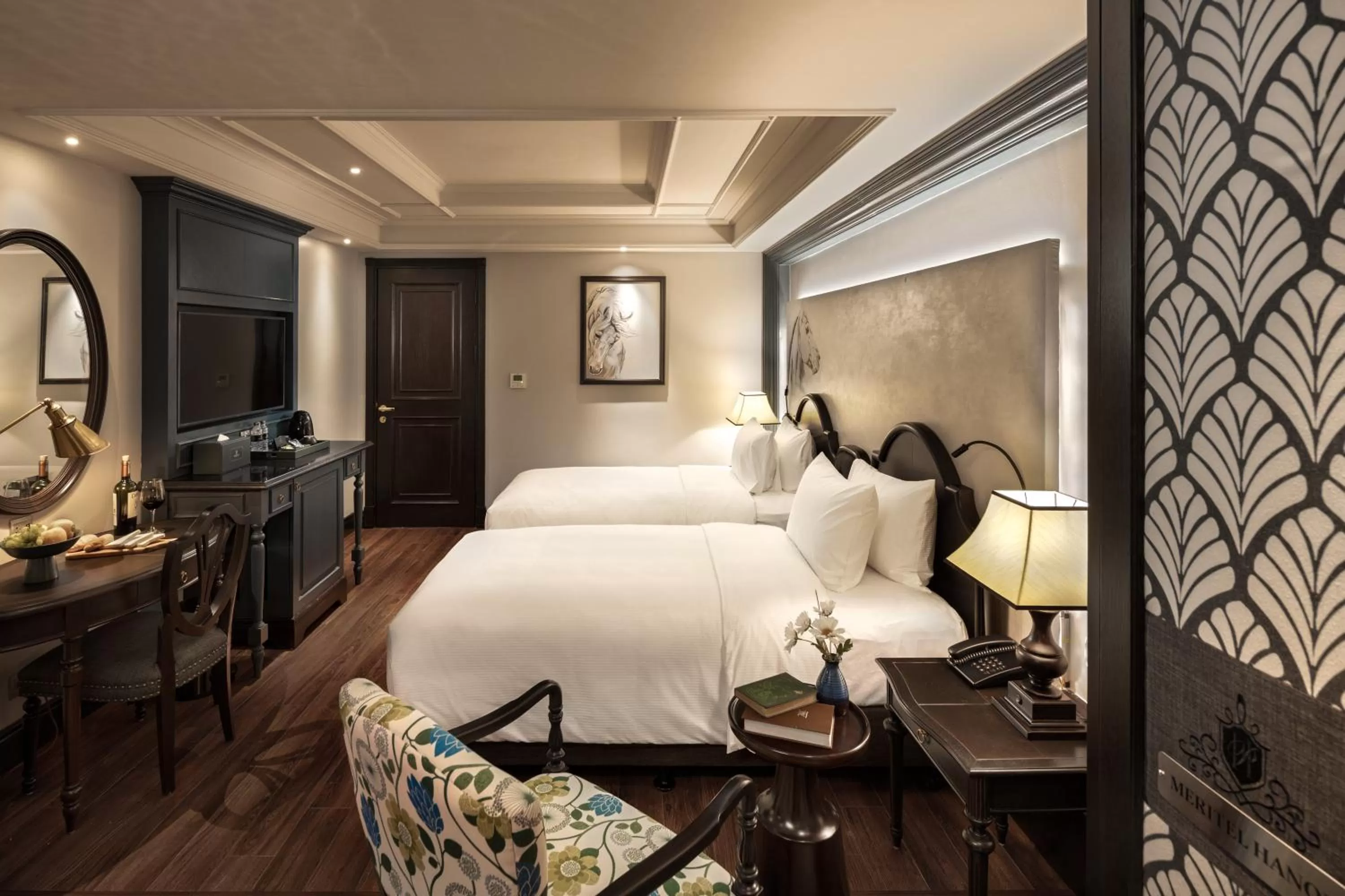 Photo of the whole room, Bed in Meritel Hanoi