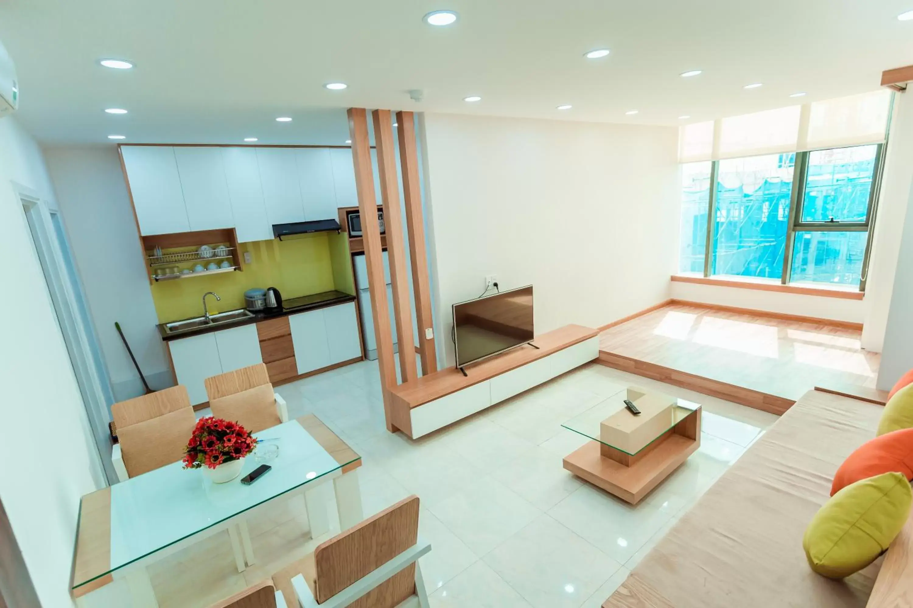 Living room, Seating Area in Gold Ocean Apartment