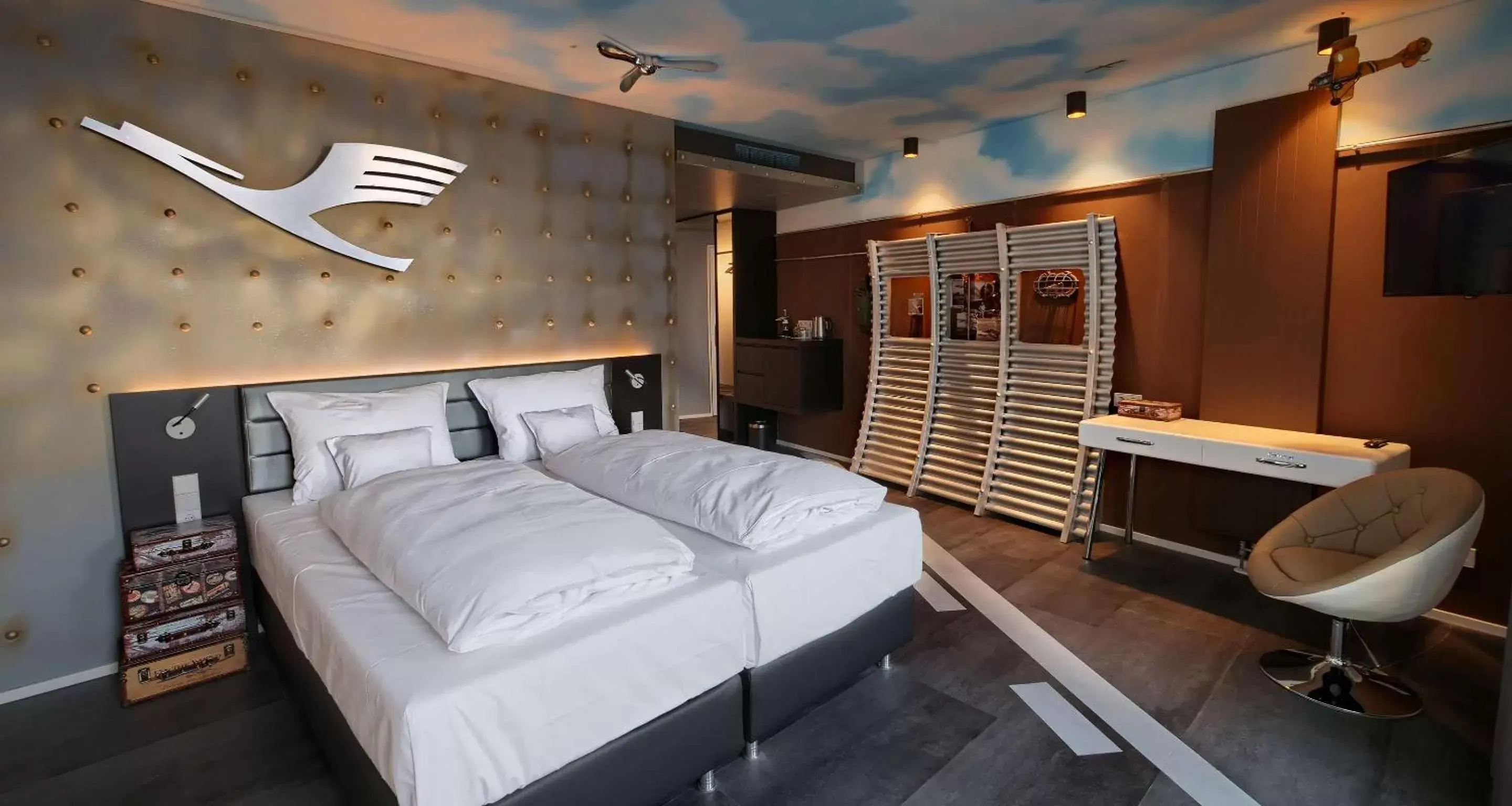 Bedroom, Bed in V8 HOTEL Motorworld Region Stuttgart