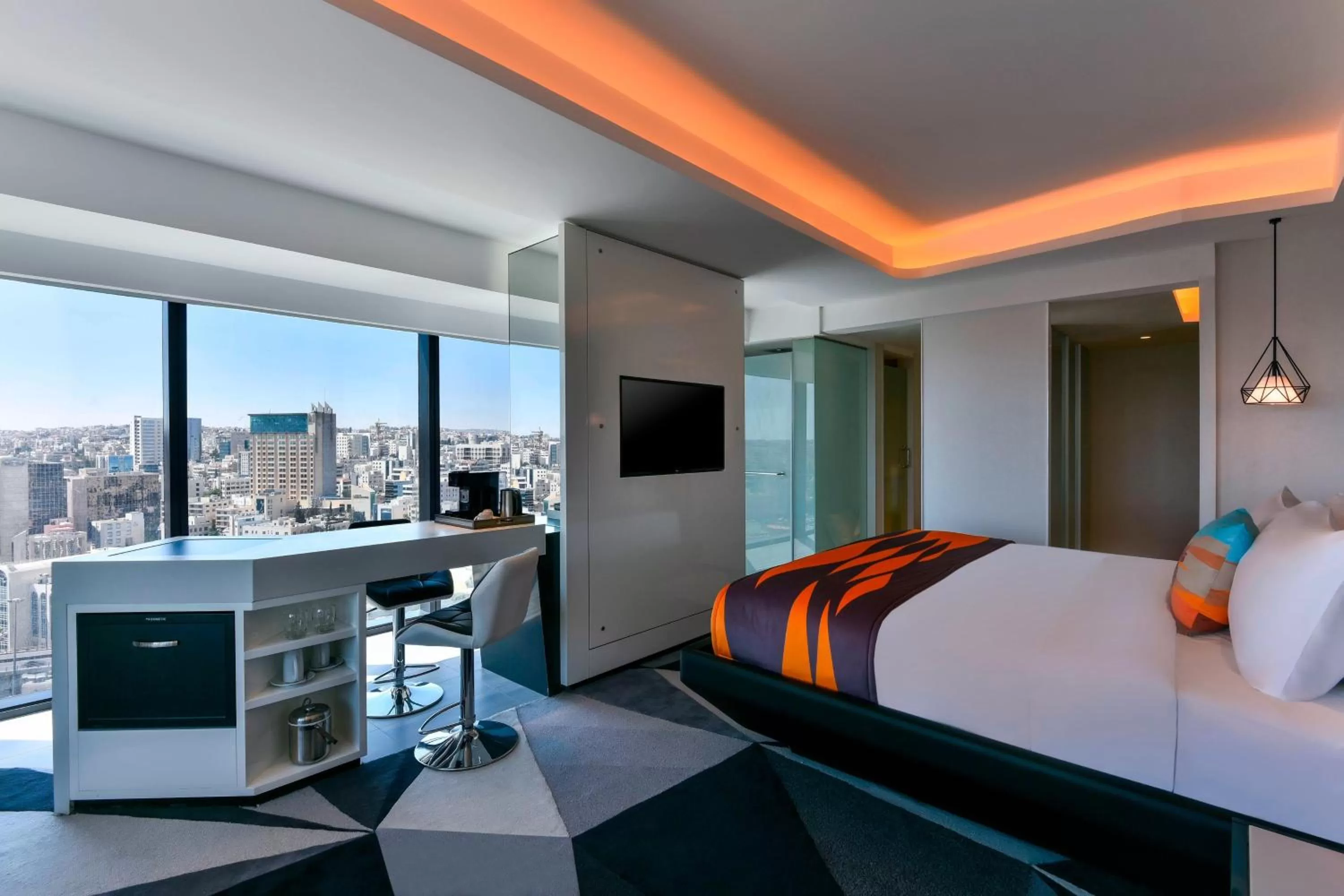 Photo of the whole room, Bed in W Amman Hotel