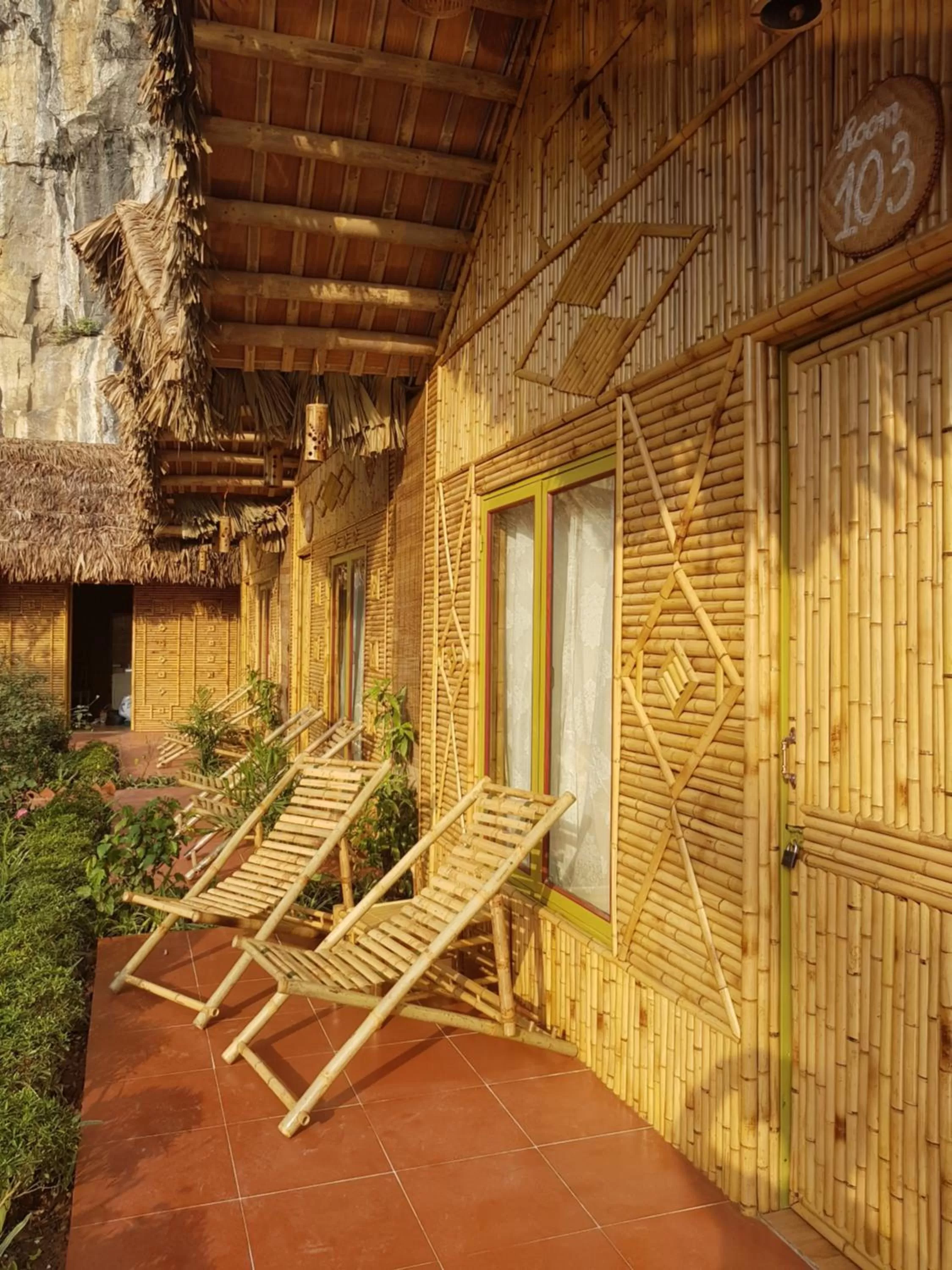 Balcony/Terrace in Tam Coc Wonderland Bungalow