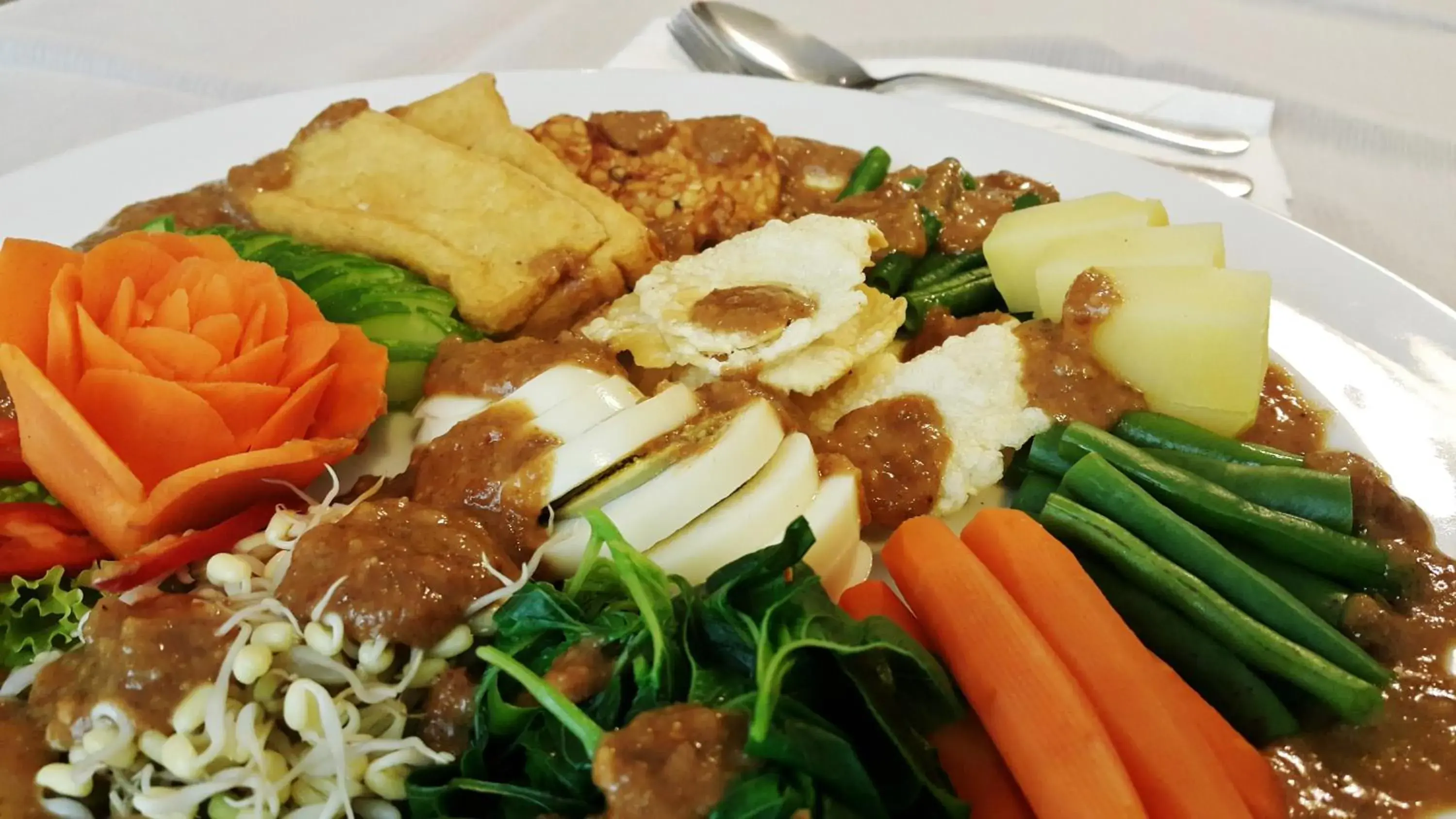 Food close-up in Sarasvati Borobudur Food close-up in Sarasvati Borobudur