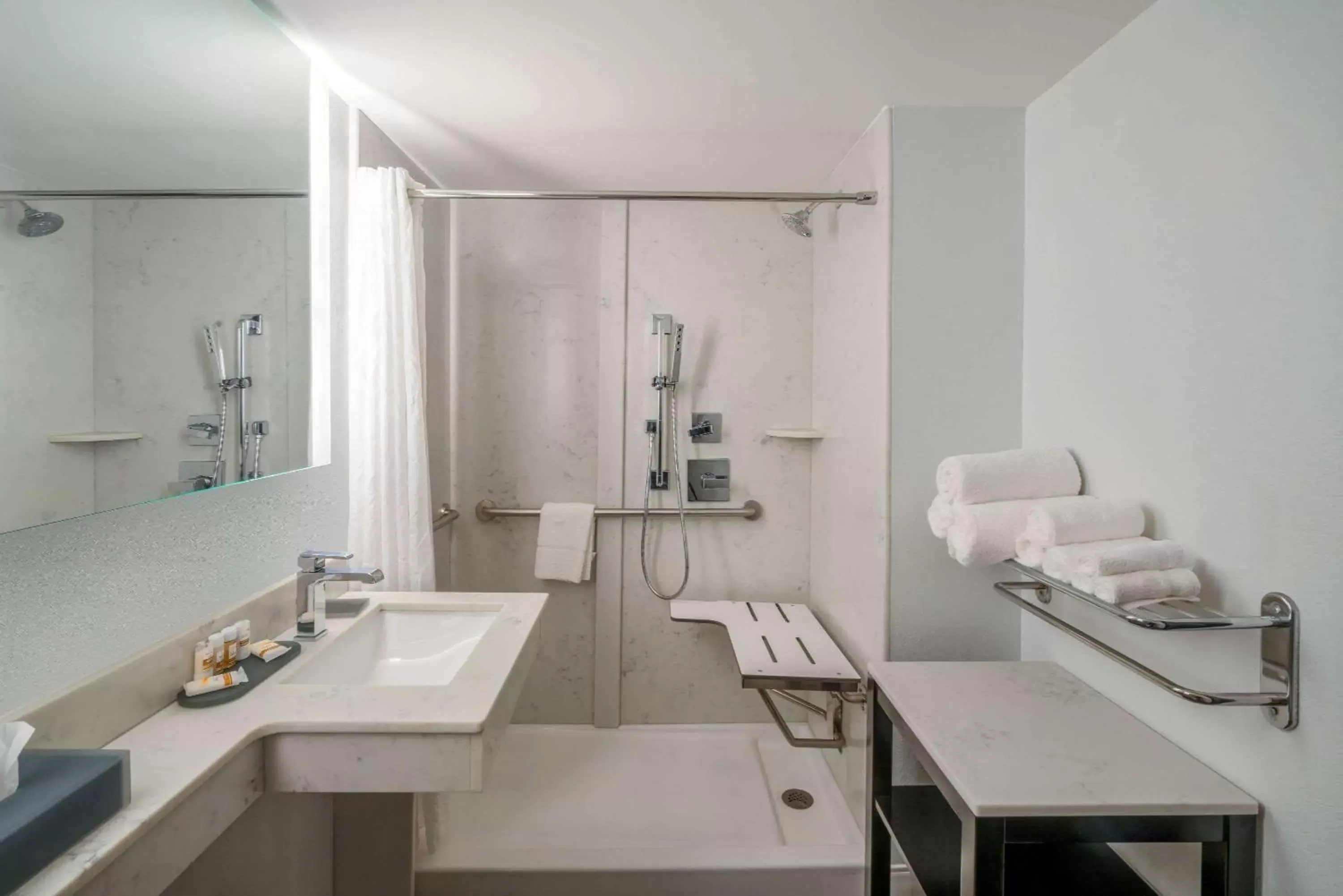 Shower, Bathroom in La Quinta by Wyndham Raleigh Downtown North