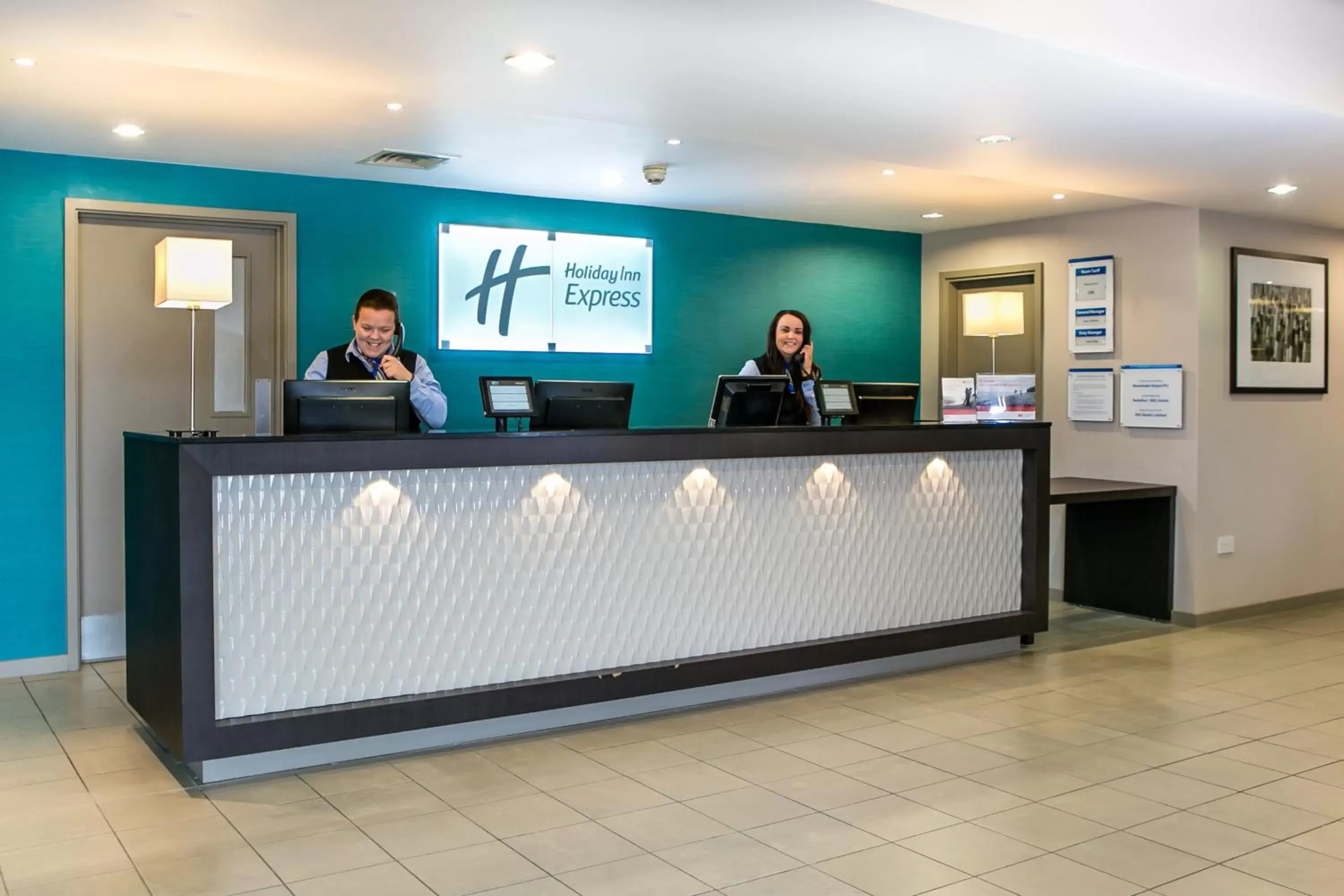 Property building, Staff in Holiday Inn Express Manchester Airport, an IHG Hotel
