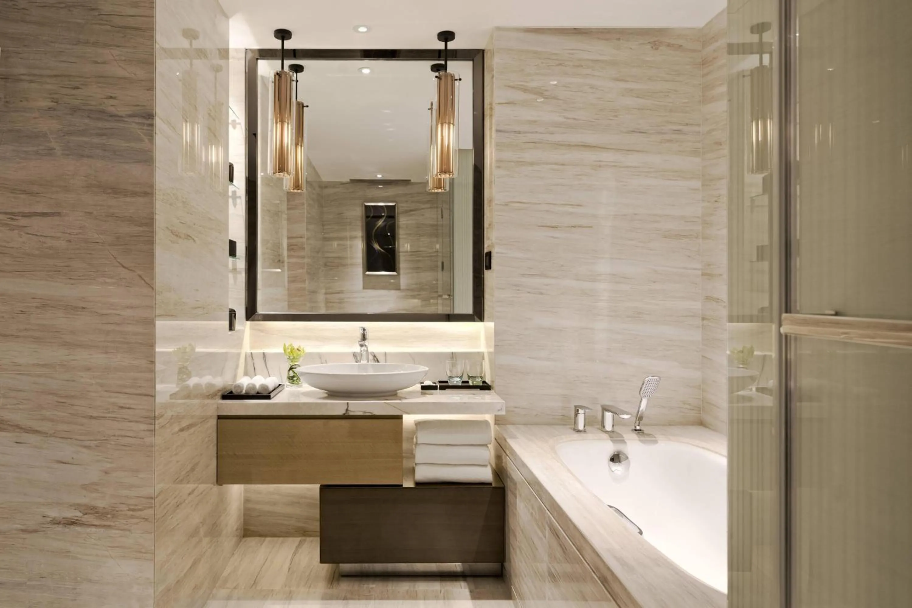 Bathroom in The Fairway Place, Xi'an - Marriott Executive Apartments