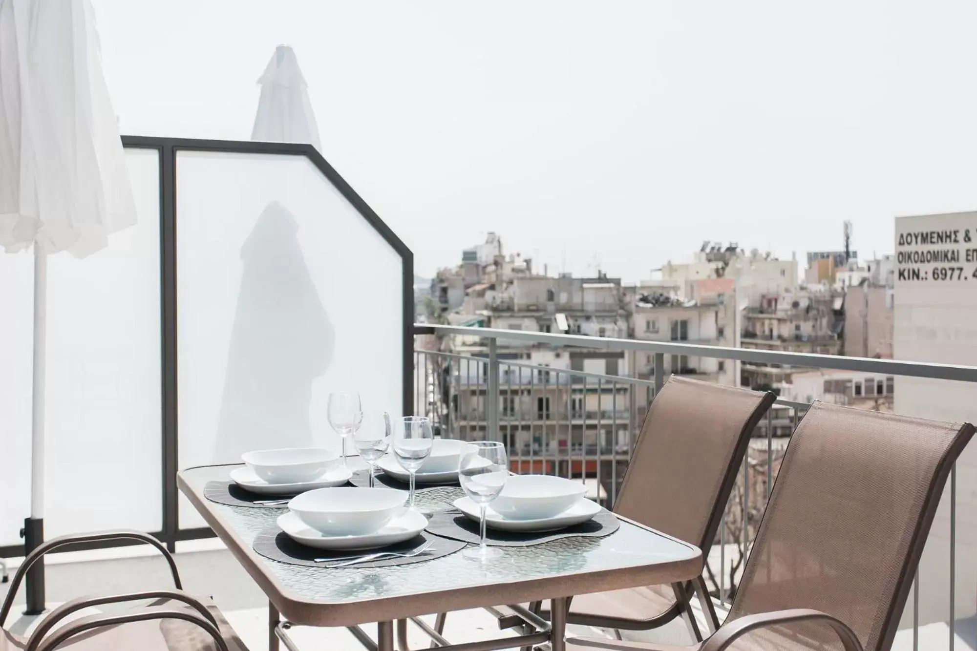 Balcony/Terrace, Restaurant/Places to Eat in WYZ Attiki Aparthotel