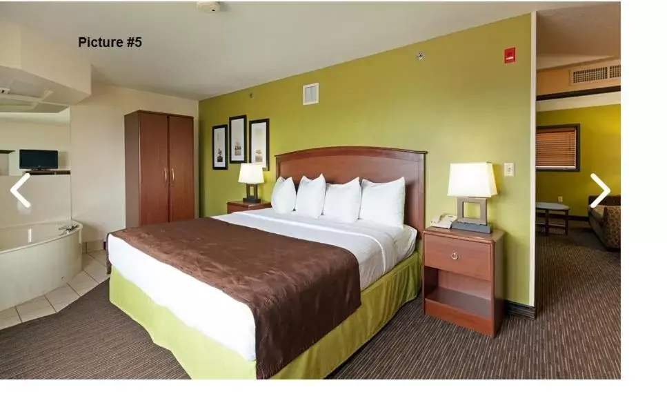 Bed in AmericInn by Wyndham Wahpeton