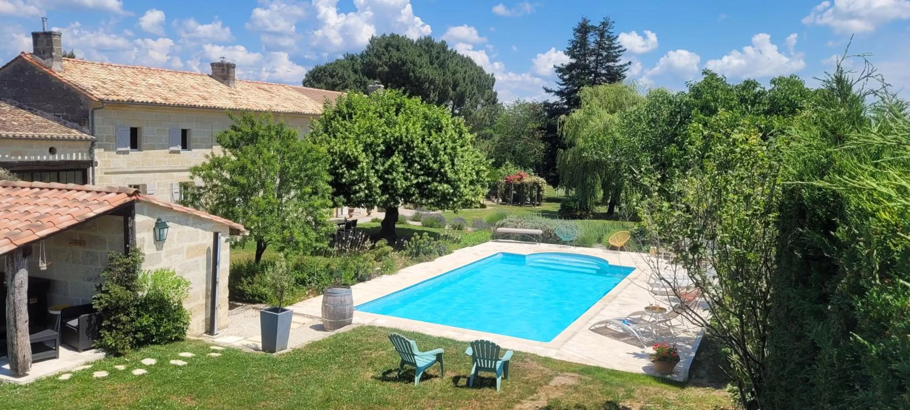 Property building, Pool View in Au Do'Mayne des Bouilles - Spa & Piscine
