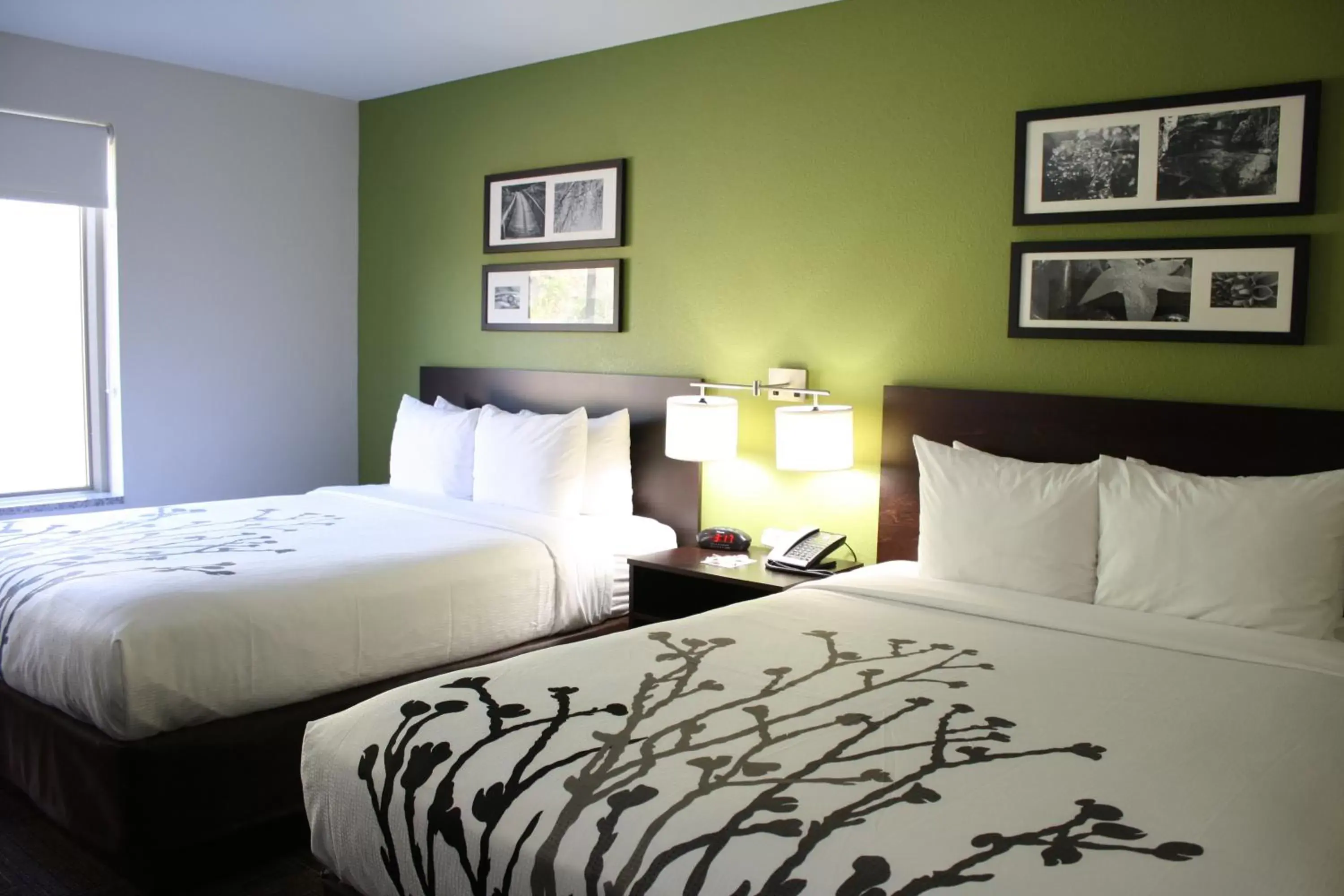Bed in Sleep Inn & Suites Belmont - St. Clairsville
