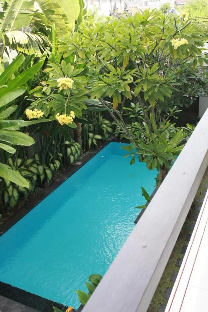 Pool view in The Pavilion Hotel Kuta