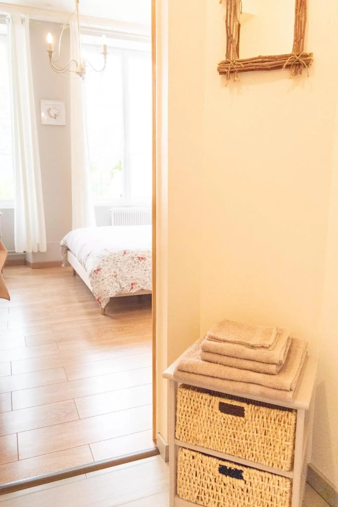 Bed, Bathroom in La Fée Maison