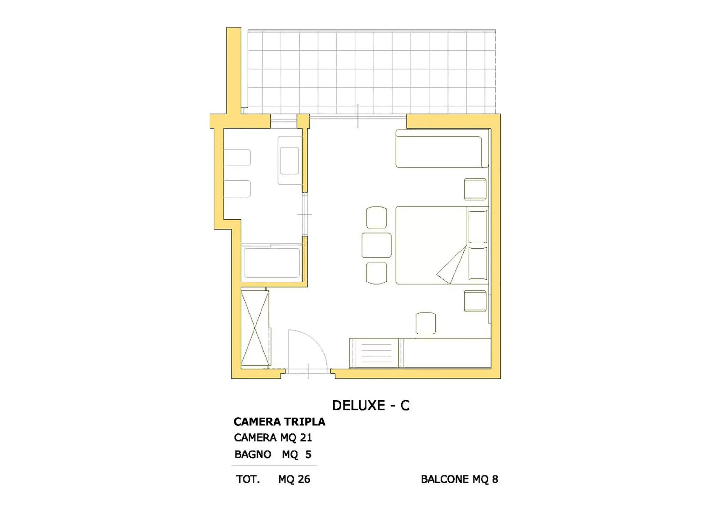 Photo of the whole room, Floor Plan in Hotel Aria