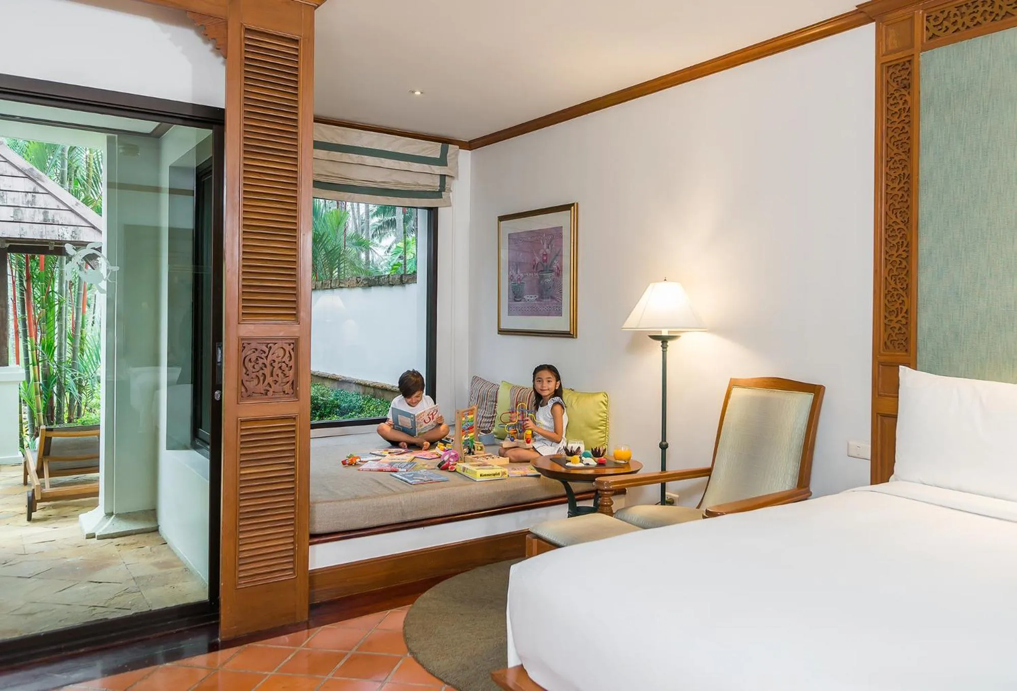 View (from property/room), Bed in JW Marriott Phuket Resort and Spa