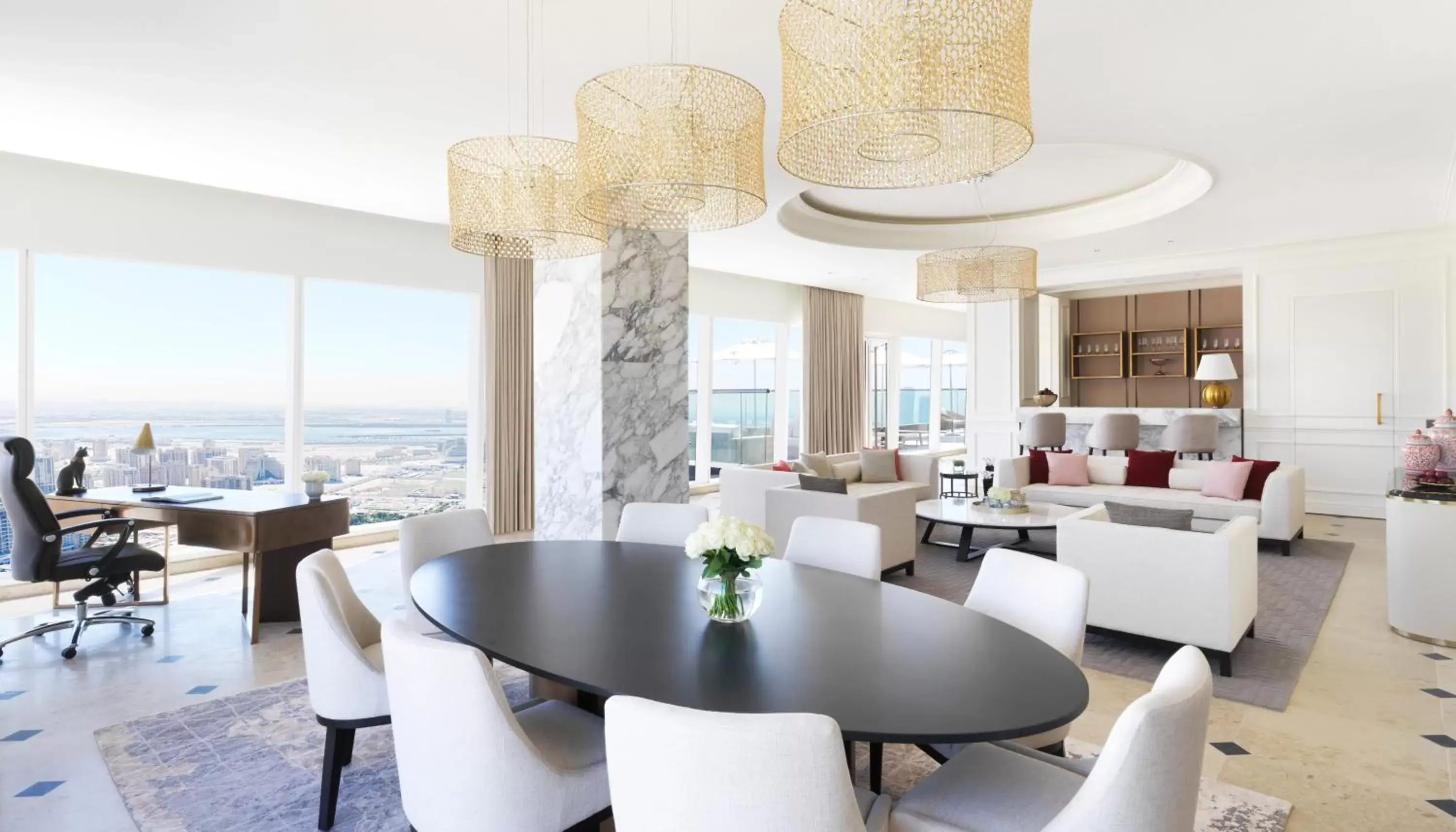 Living room, Restaurant/Places to Eat in Sofitel Dubai The Obelisk