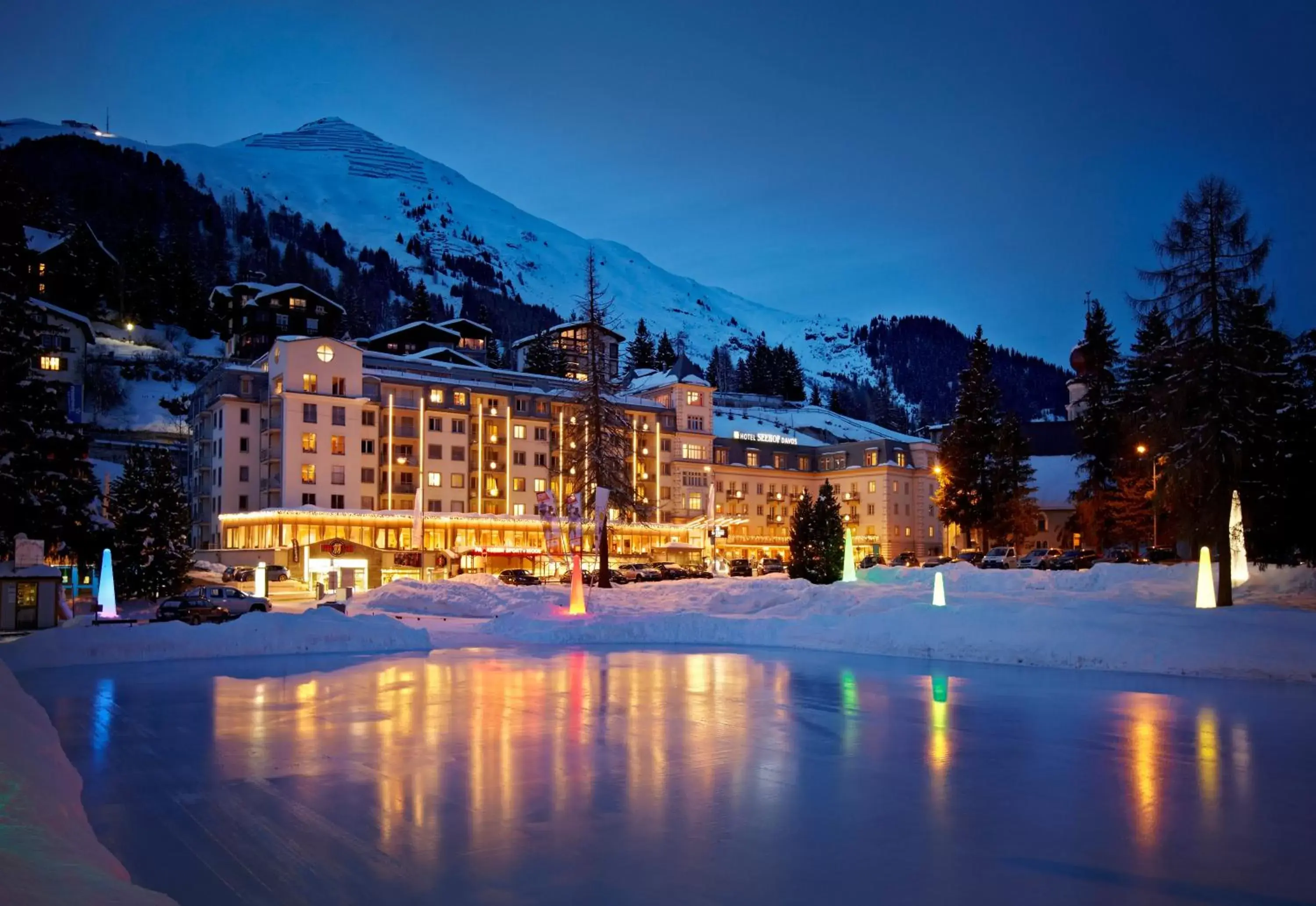 Property building, Winter in Precise Tale Seehof Davos