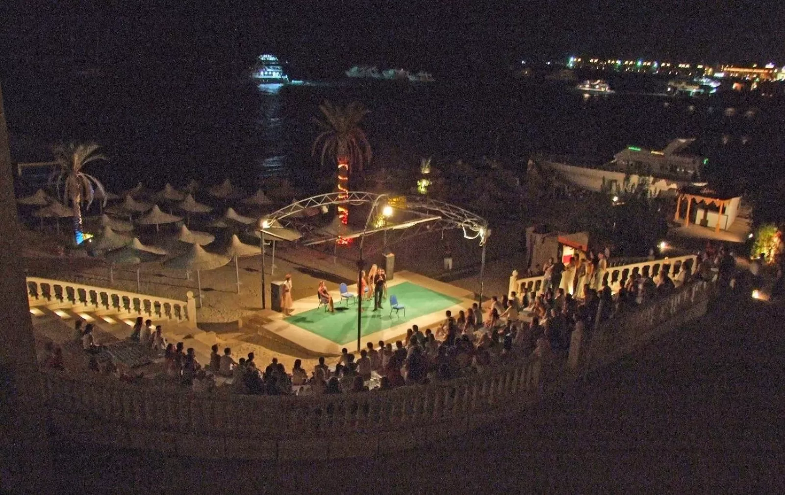 Evening entertainment in King Tut Aqua Park Beach Resort