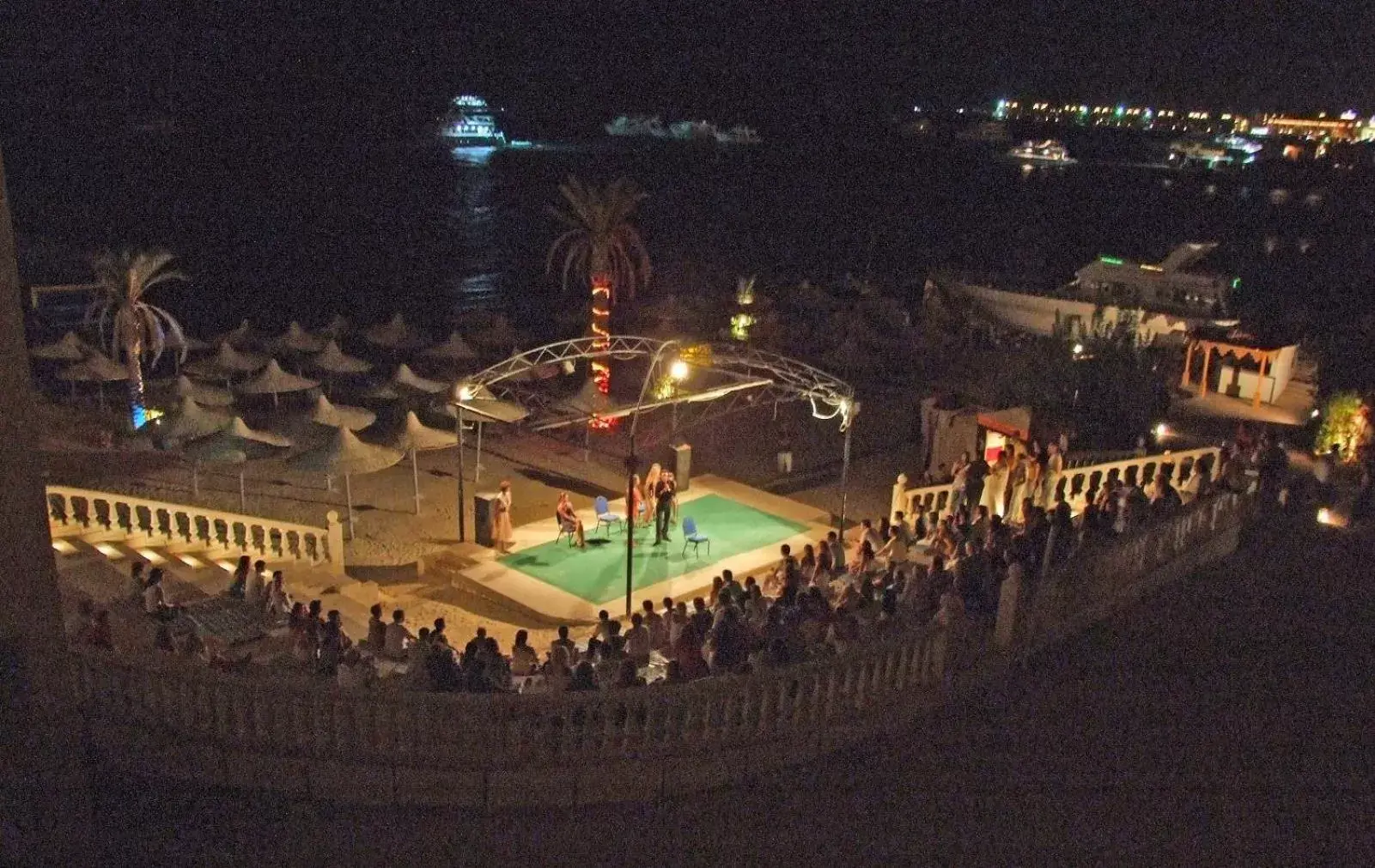 Evening entertainment in King Tut Aqua Park Beach Resort Evening entertainment in King Tut Aqua Park Beach Resort