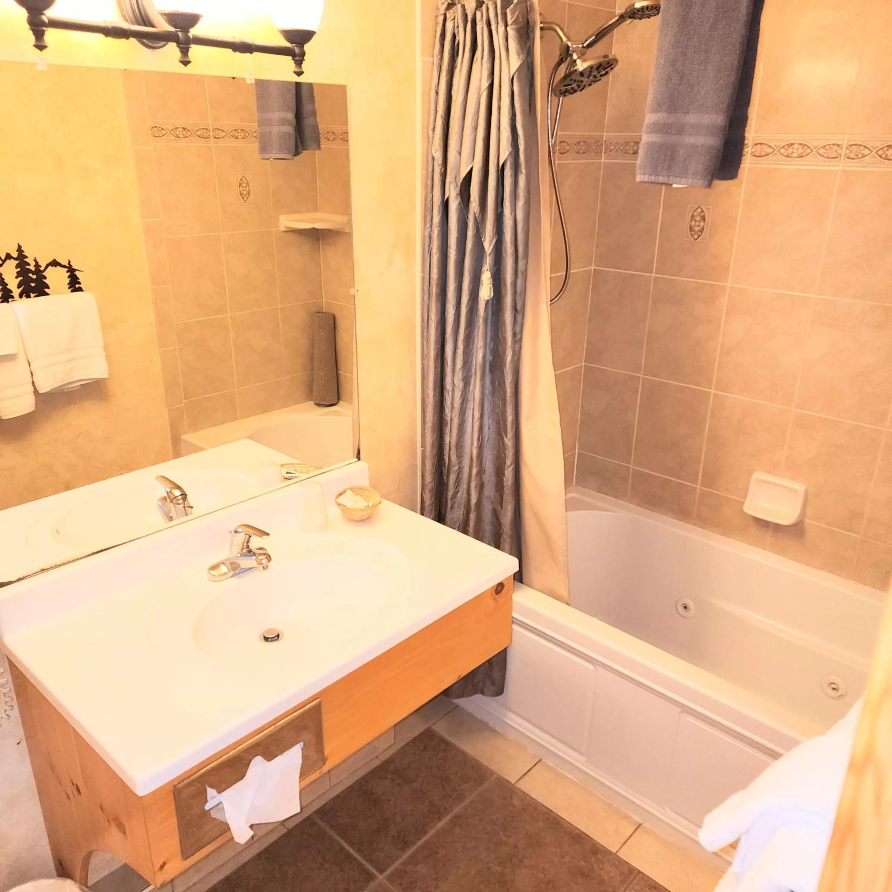 Bathroom in Canyon Motel near Rocky Mountain National Park