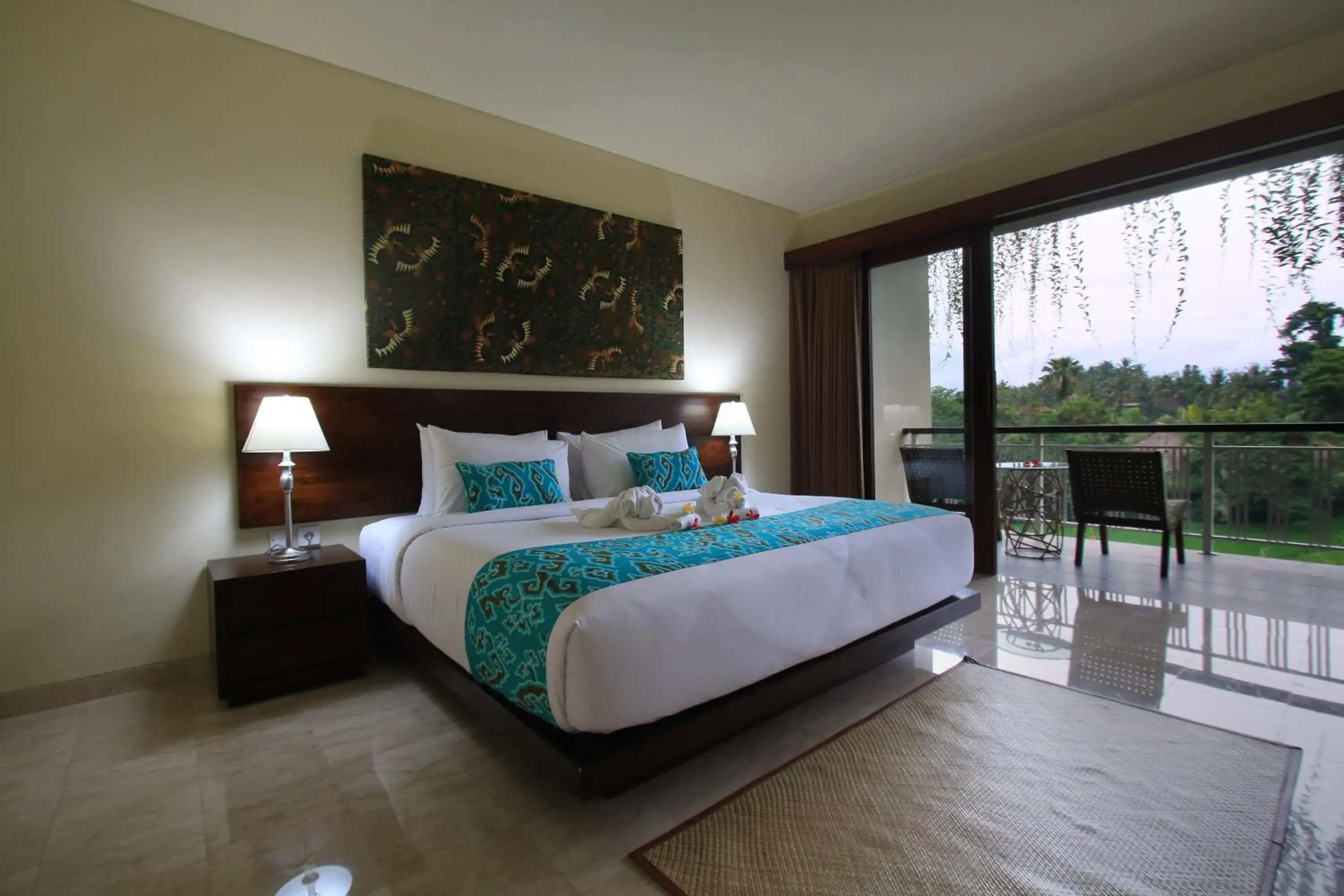 Balcony/Terrace, Bed in Byasa Ubud Hotel