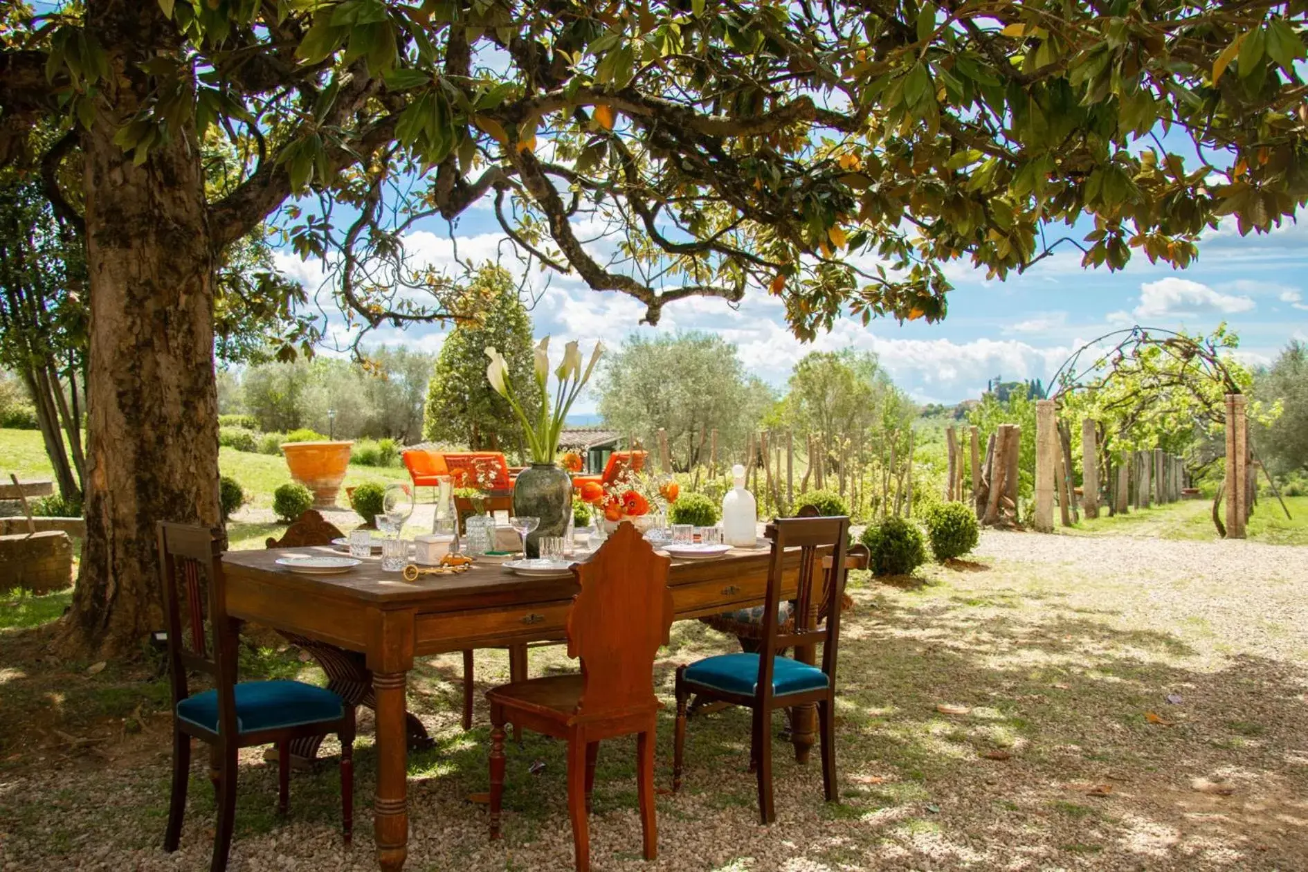 Patio, Restaurant/Places to Eat in Hotel Certosa Di Maggiano