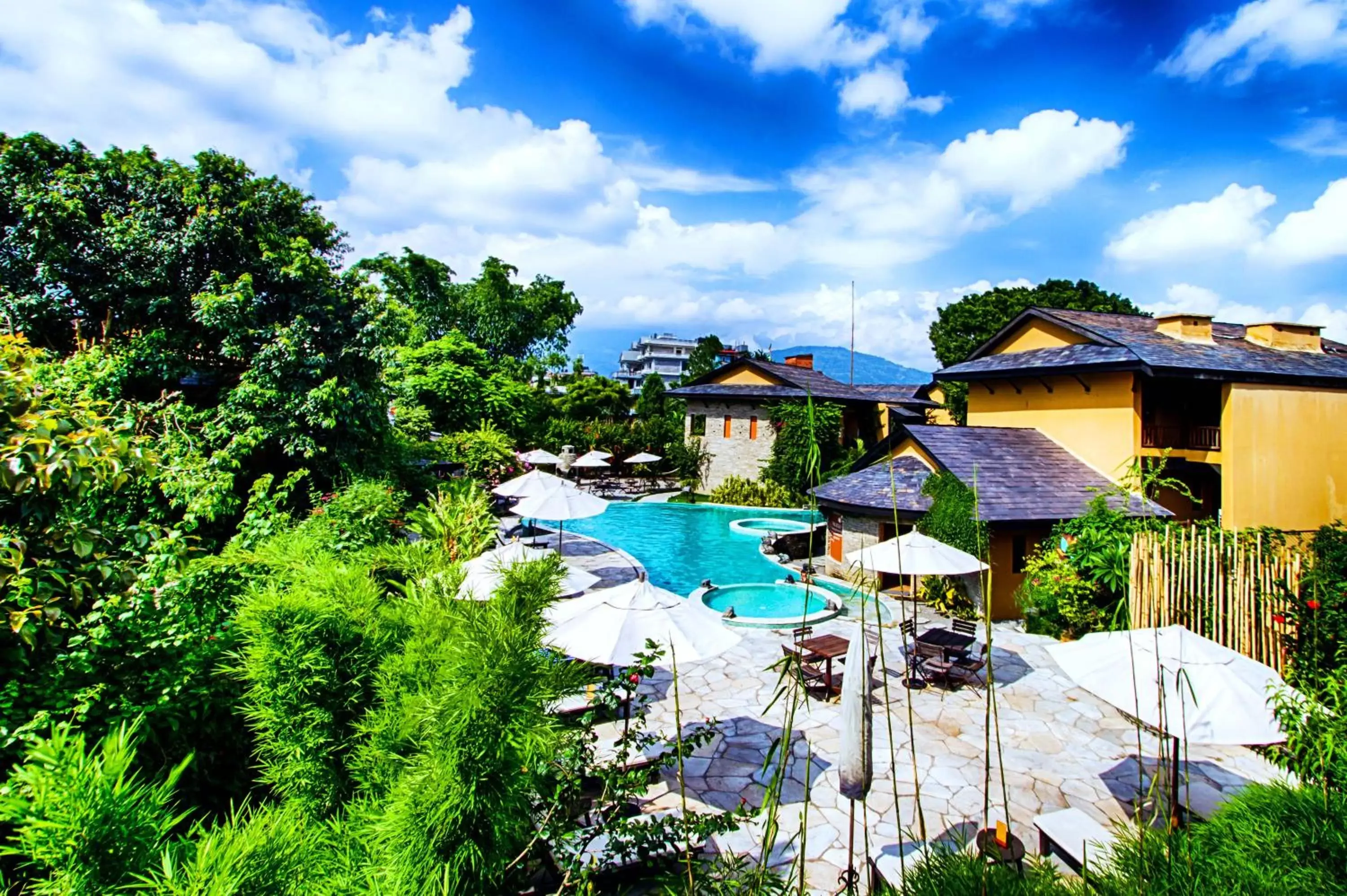 Bird's eye view, Pool View in Temple Tree Resort & Spa