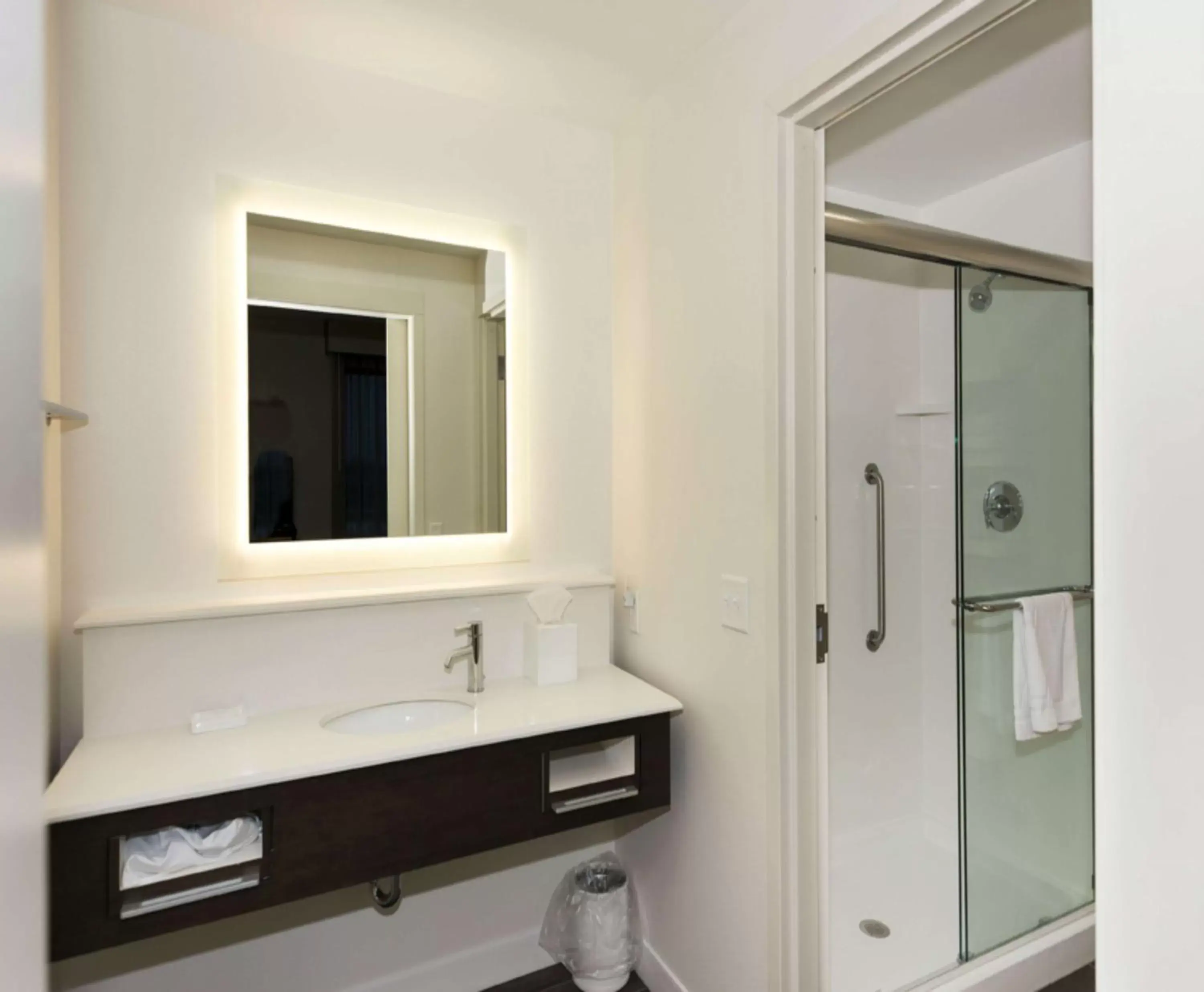 Bed, Bathroom in Hampton Inn and Suites Minneapolis University Area, MN