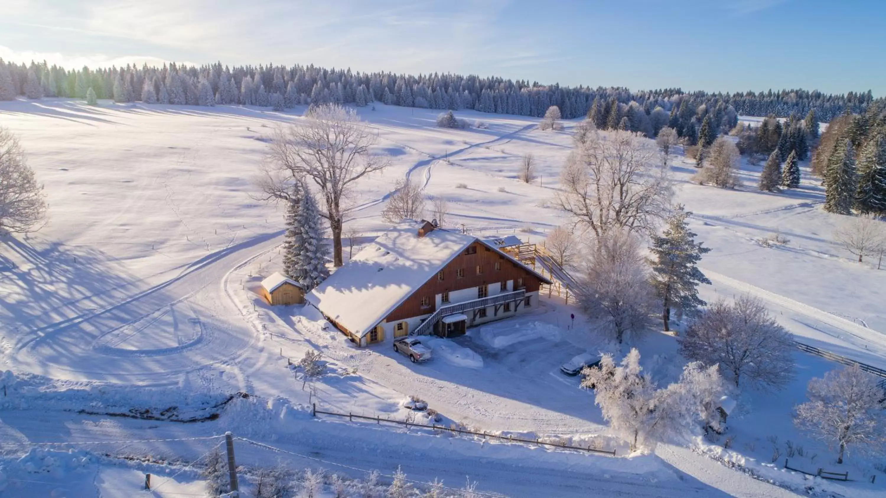 Bird's eye view, Winter in Le Tillau