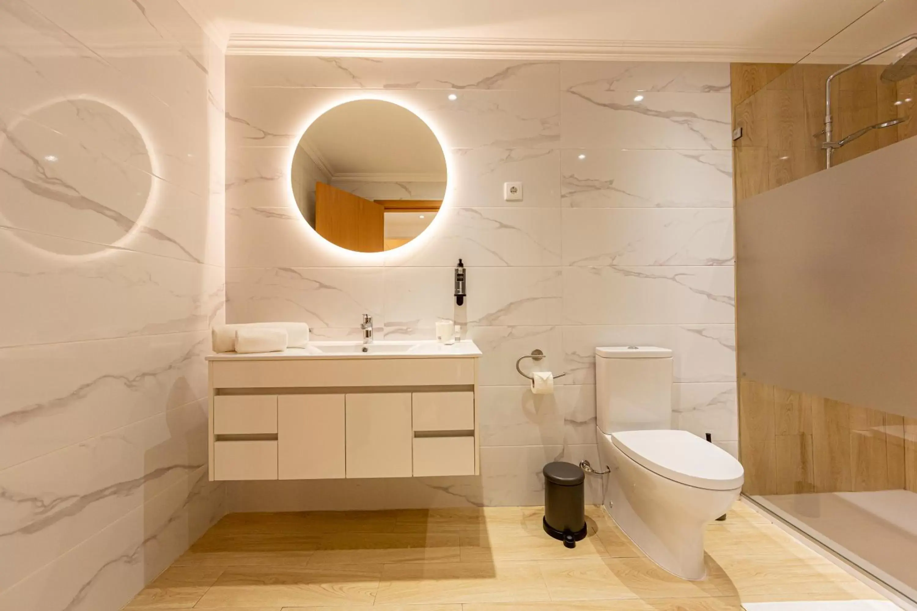 Shower, Bathroom in Luxury Palm Suites
