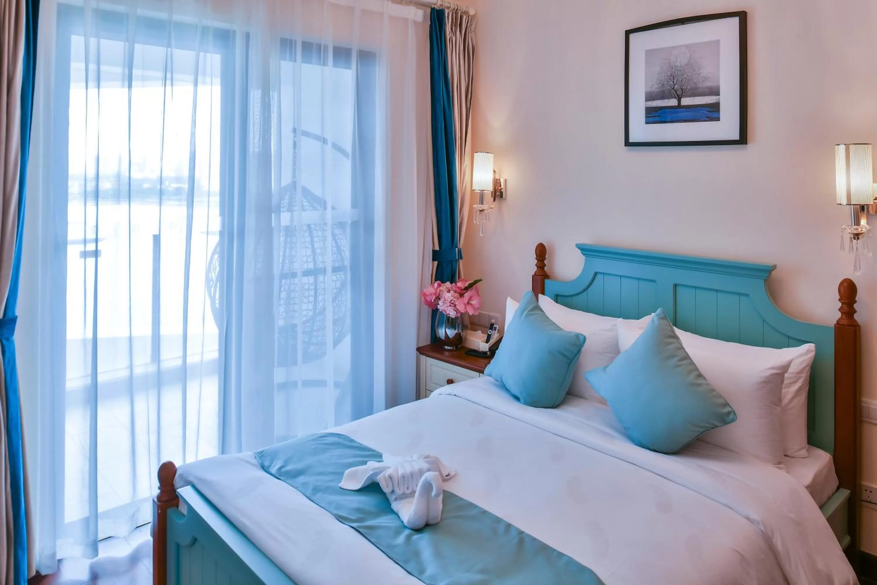 Bed in Haikou Bay Hengda Yige Holiday Condo Hotel