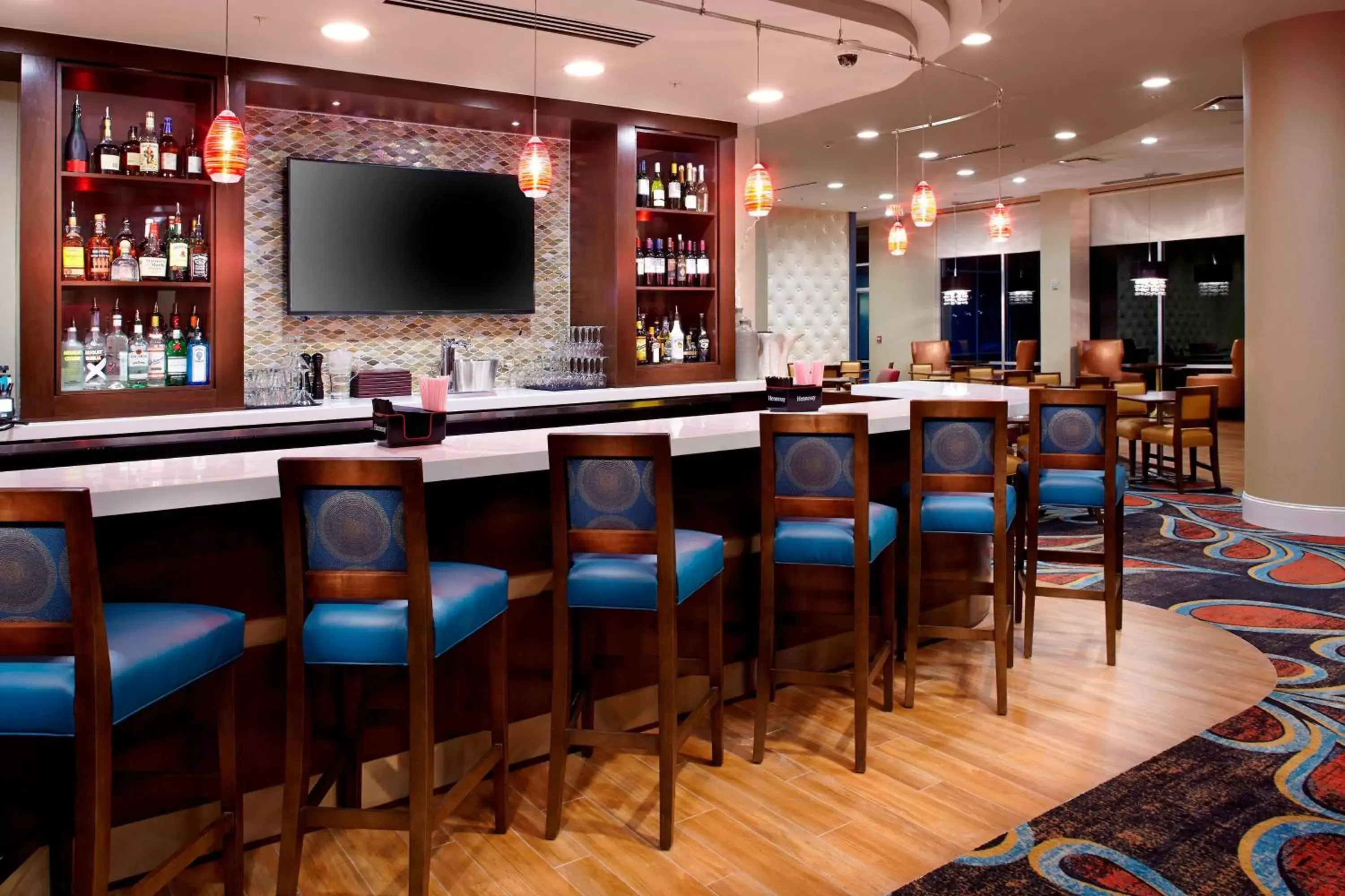 Lobby or reception, Lounge/Bar in Residence Inn by Marriott Secaucus Meadowlands