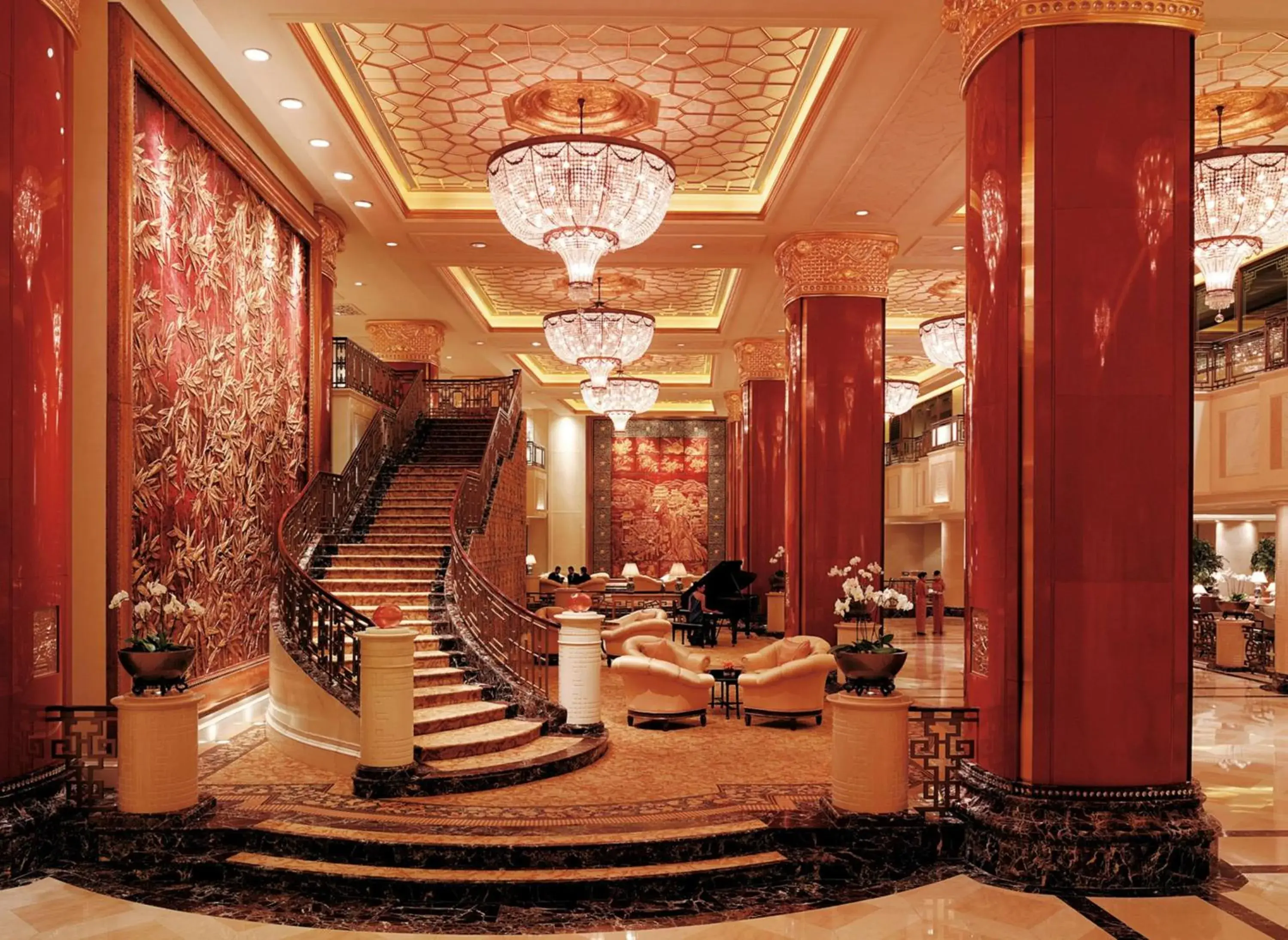 Lobby or reception, Restaurant/Places to Eat in China World Hotel, Beijing