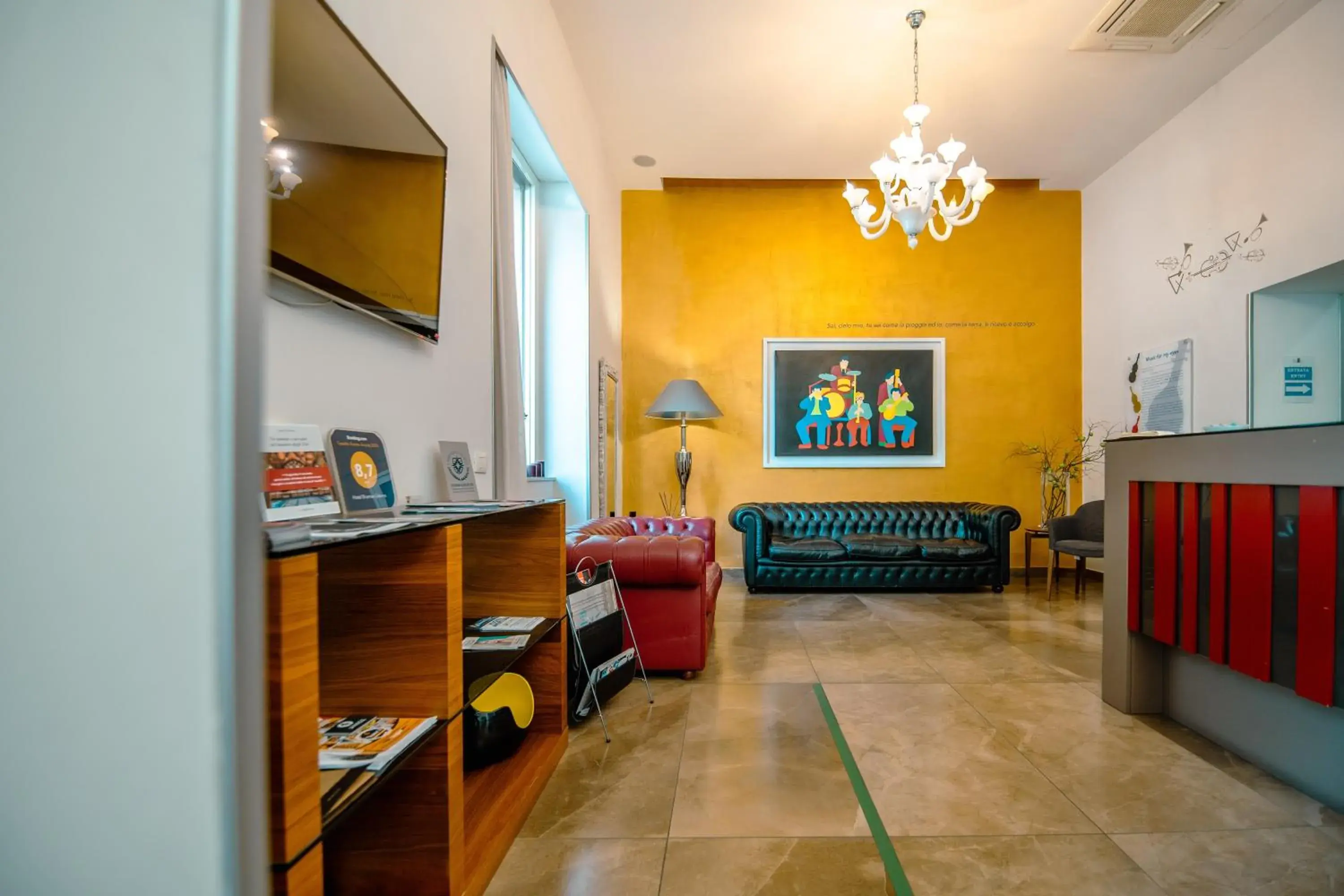 Lobby or reception in Hotel Bruman Salerno Lobby or reception in Hotel Bruman Salerno