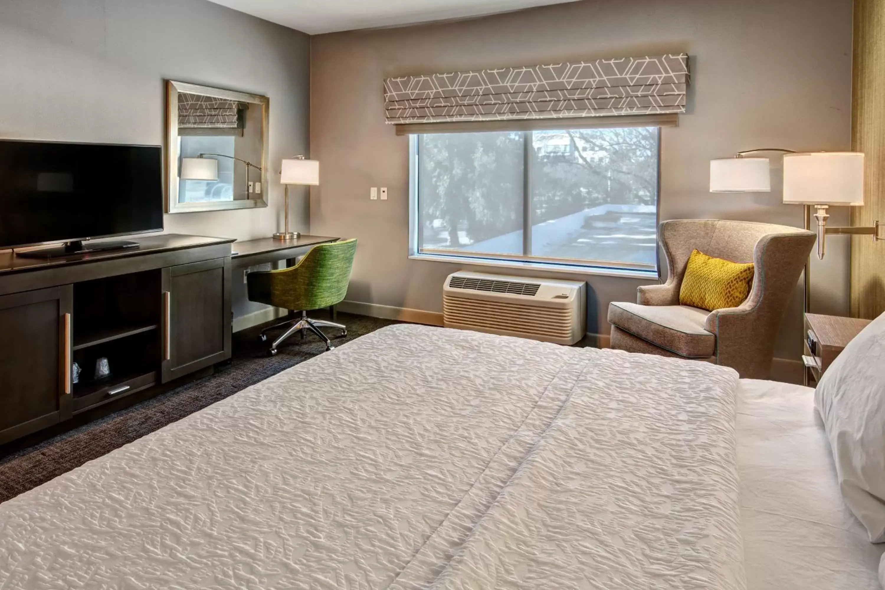 Bedroom, TV/Entertainment Center in Hampton Inn & Suites San Jose Airport