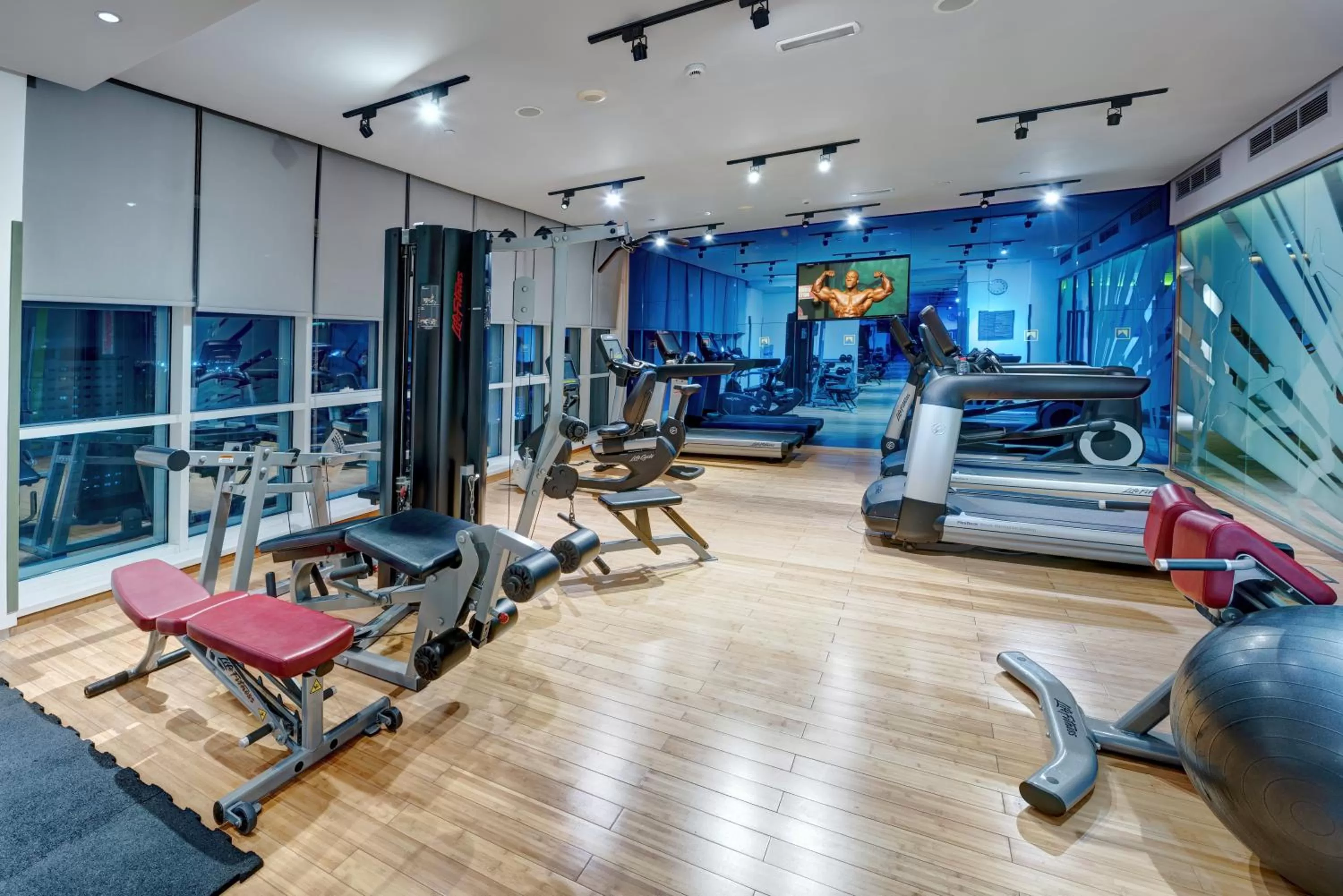 Fitness centre/facilities in The Act Hotel Sharjah
