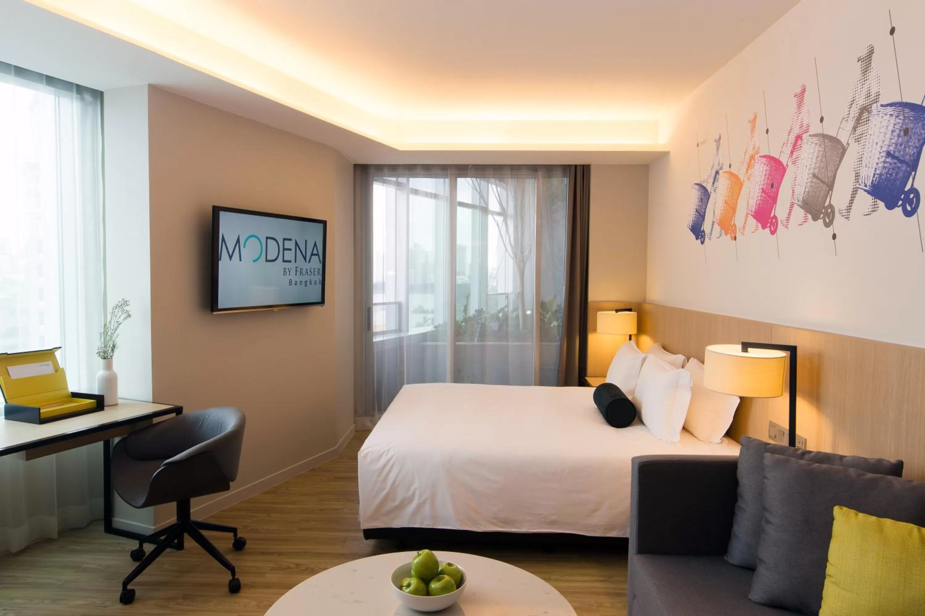 City view, Bed in Modena by Fraser Bangkok